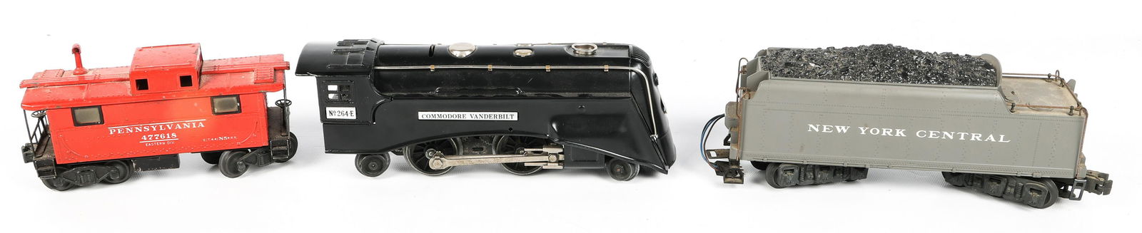 MODEL TRAINS O GAUGE LOCOMOTIVE, TENDER CAR & CABOOSE (1 of 5)