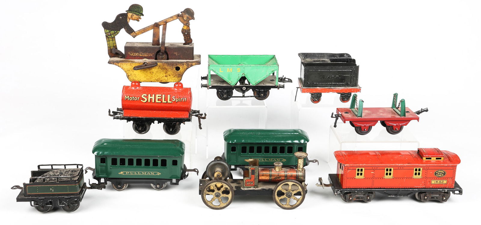 TINPLATE MODEL TRAIN CARS BONANZA LOT (1 of 13)