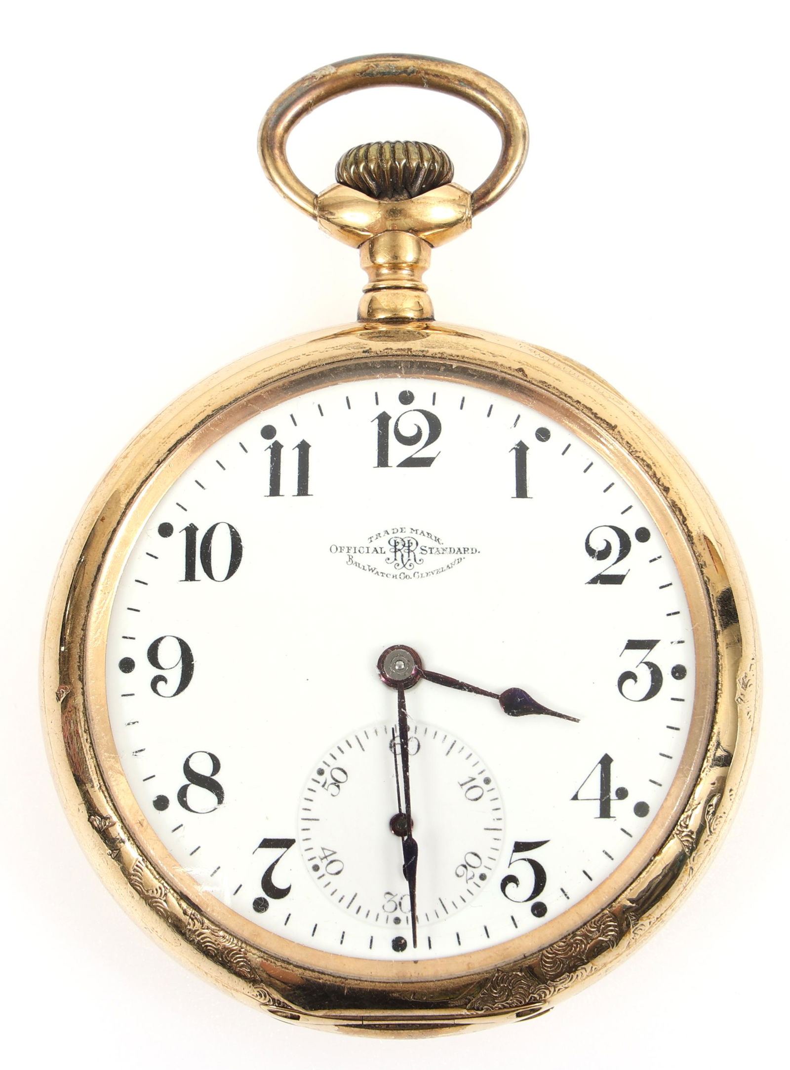 EARLY 20TH C. BALL RAILROAD GOLD FILLED POCKET WATCH (1 of 6)