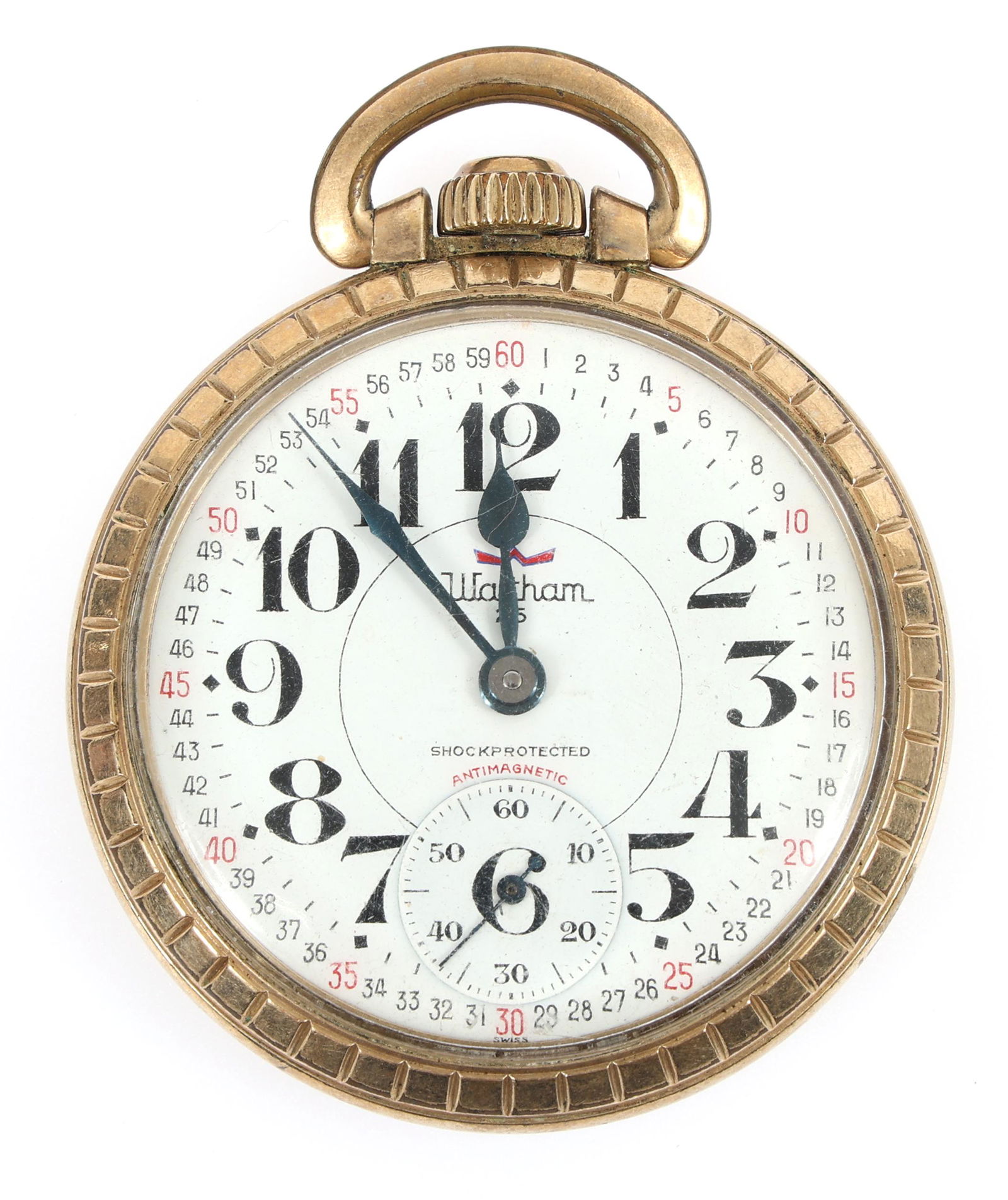 20TH C. WALTHAM 25 INCABLOC ROLLED GOLD POCKET WATCH (1 of 4)