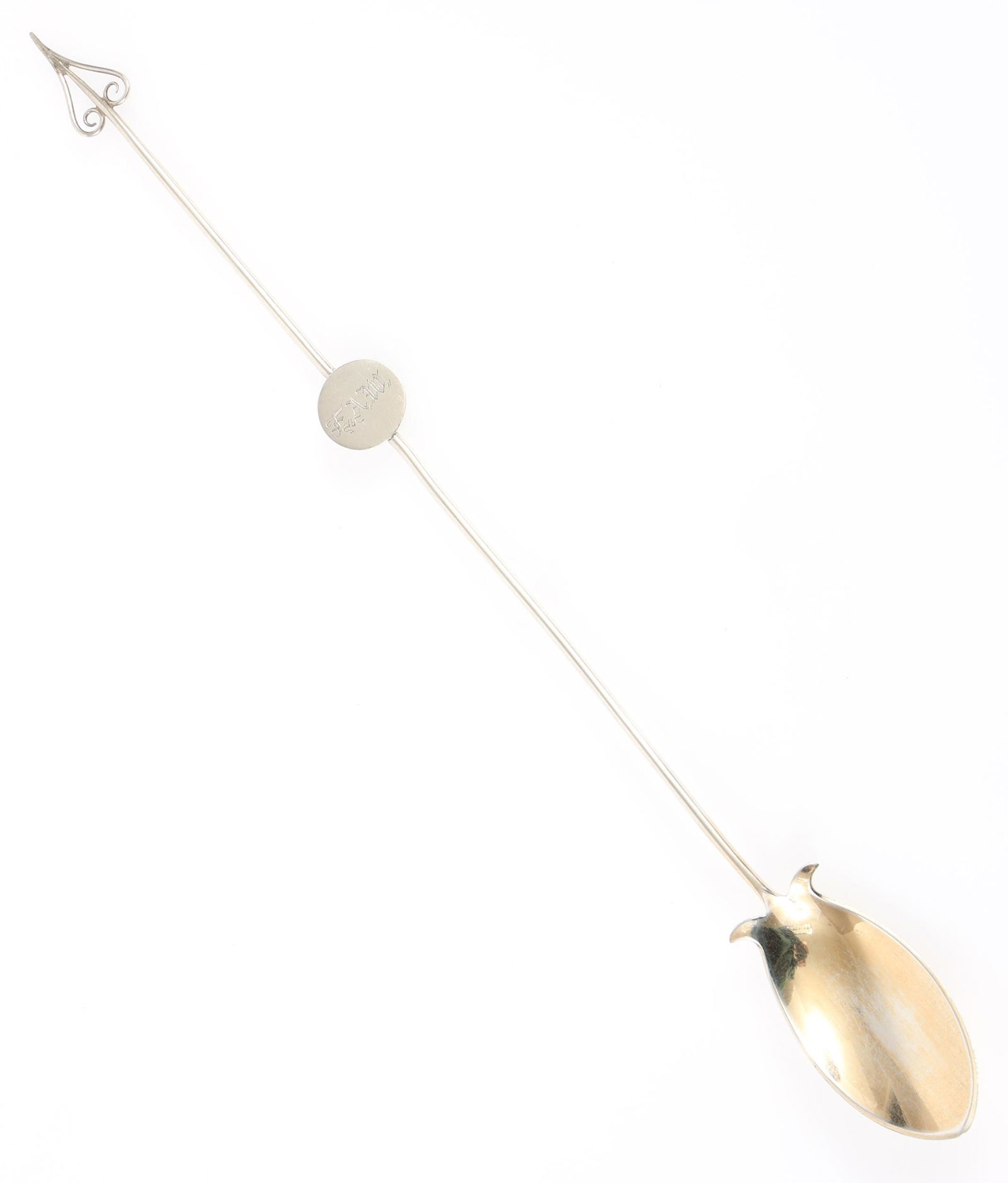 GORHAM STERLING SILVER OLIVE SPOON - MONOGRAMMED (1 of 6)