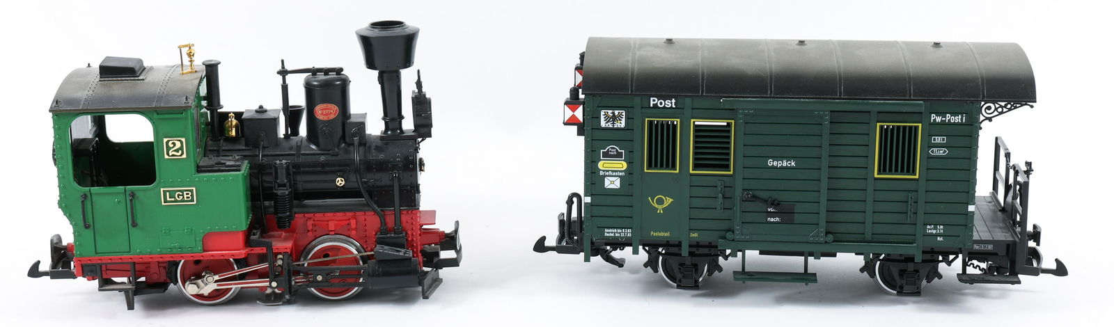 LGB STAINZ STEAM ENGINE LOCOMOTIVE & POSTAL CAR TRAINS (1 of 6)