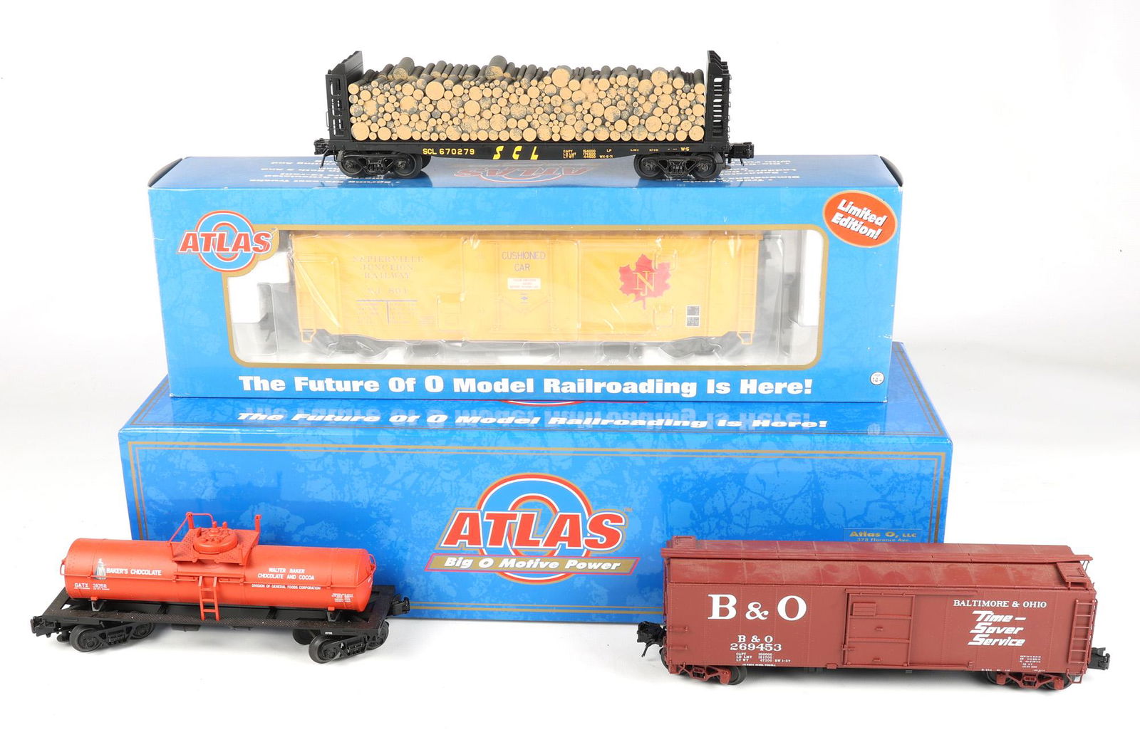 ATLAS O GAUGE MODEL TRAIN CARS - LOT OF 5 (1 of 7)