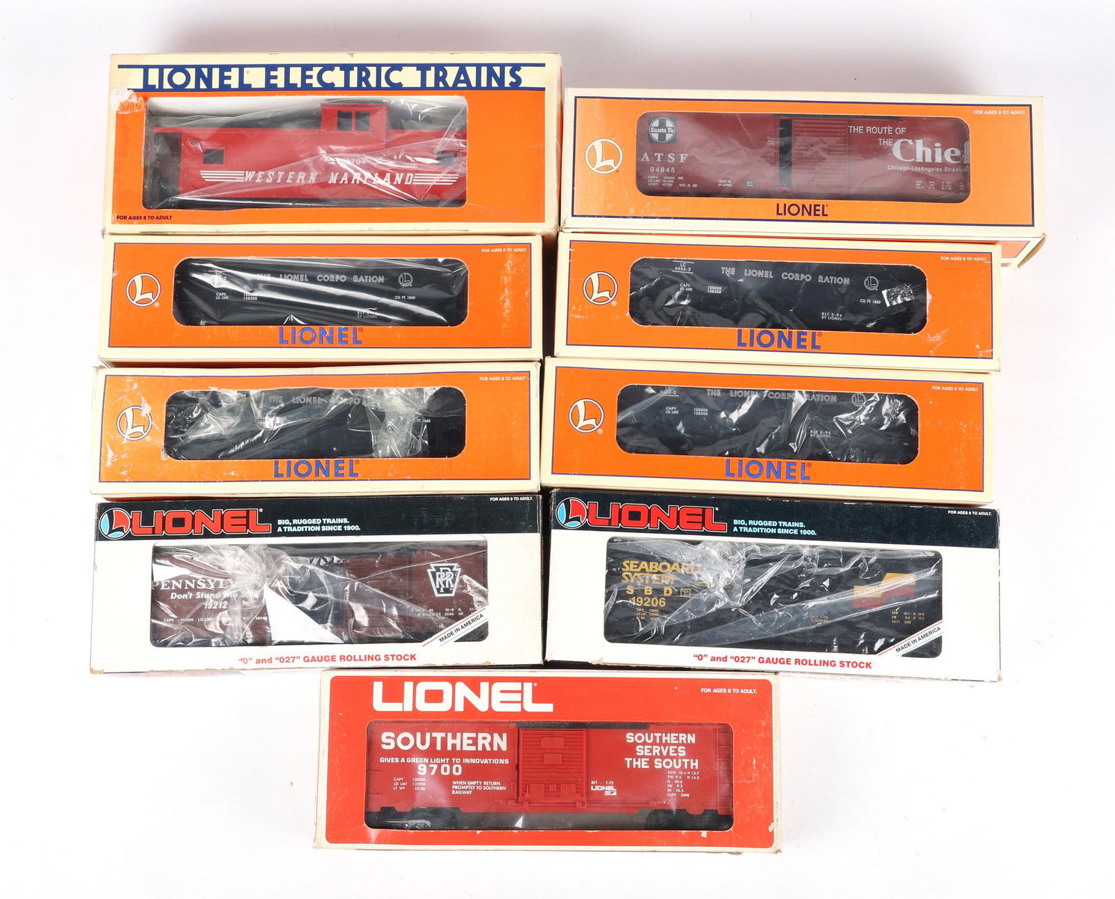 LIONEL O GAUGE MODEL TRAINS - LOT OF 9 (1 of 6)