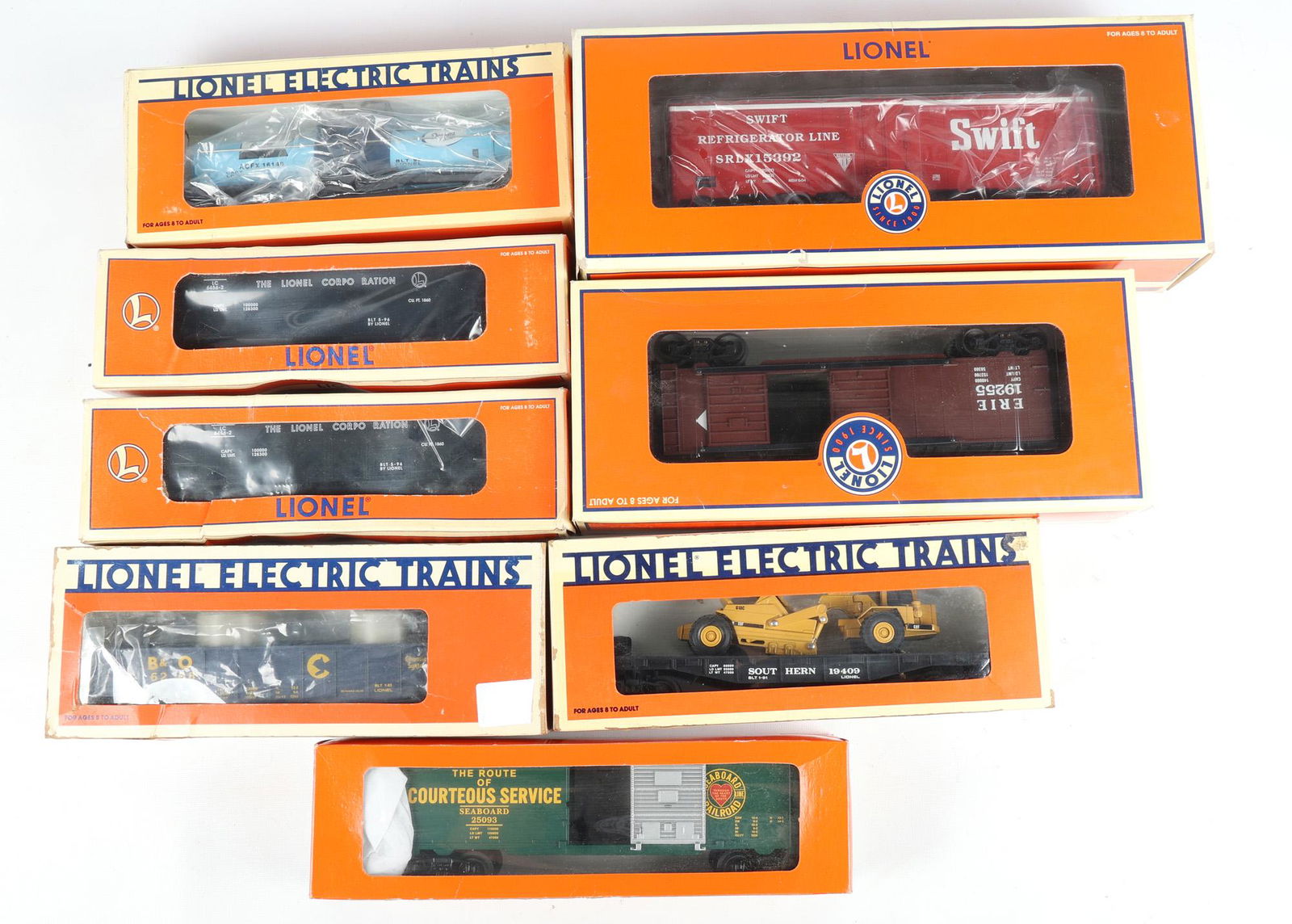 LIONEL O GAUGE MODEL TRAIN CAR - LOT OF 8 (1 of 6)