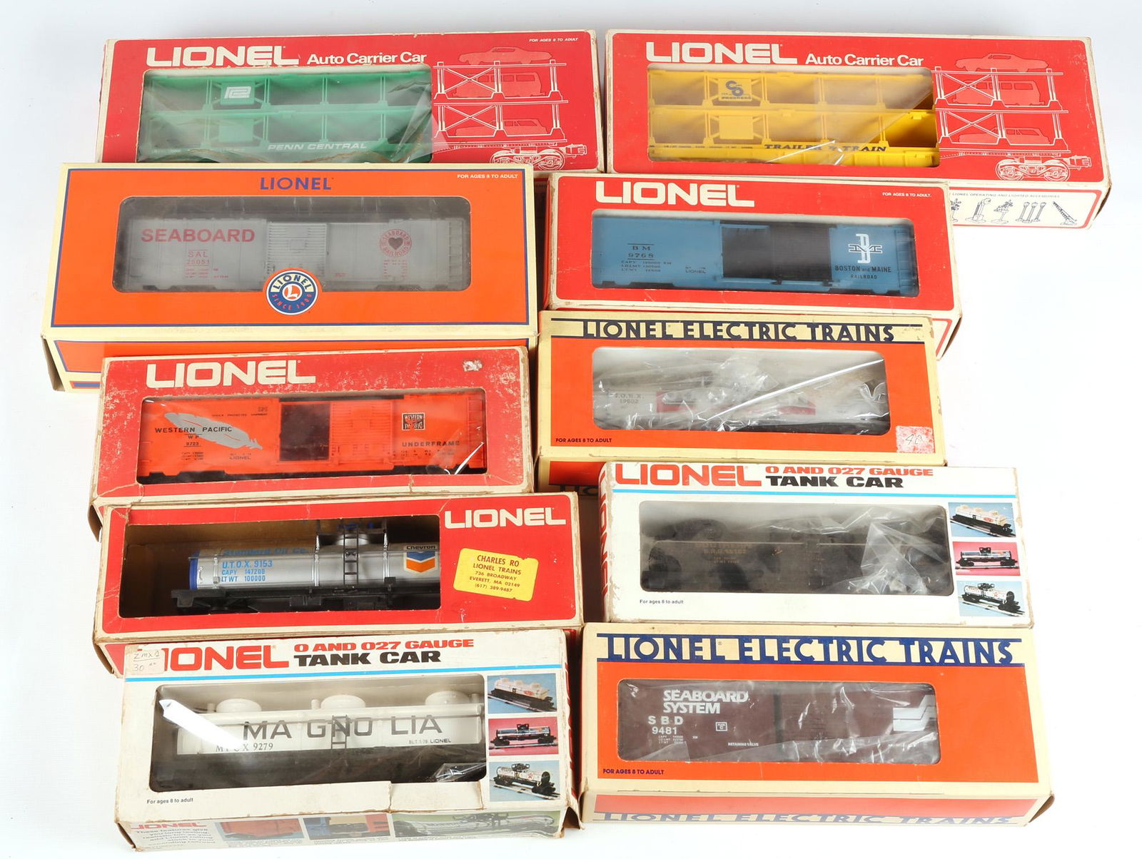 LIONEL O GAUGE MODEL TRAIN CAR - LOT OF 10 (1 of 6)