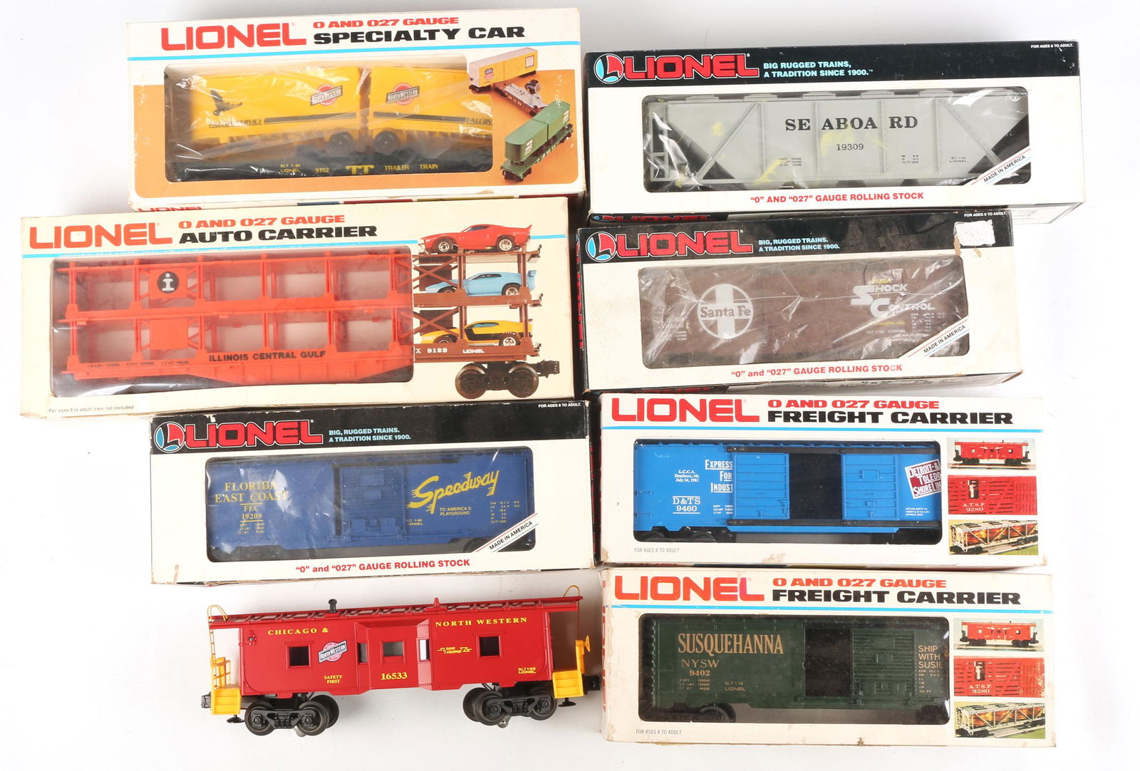 LIONEL O GAUGE MODEL TRAIN CARS - LOT OF 8 (1 of 6)