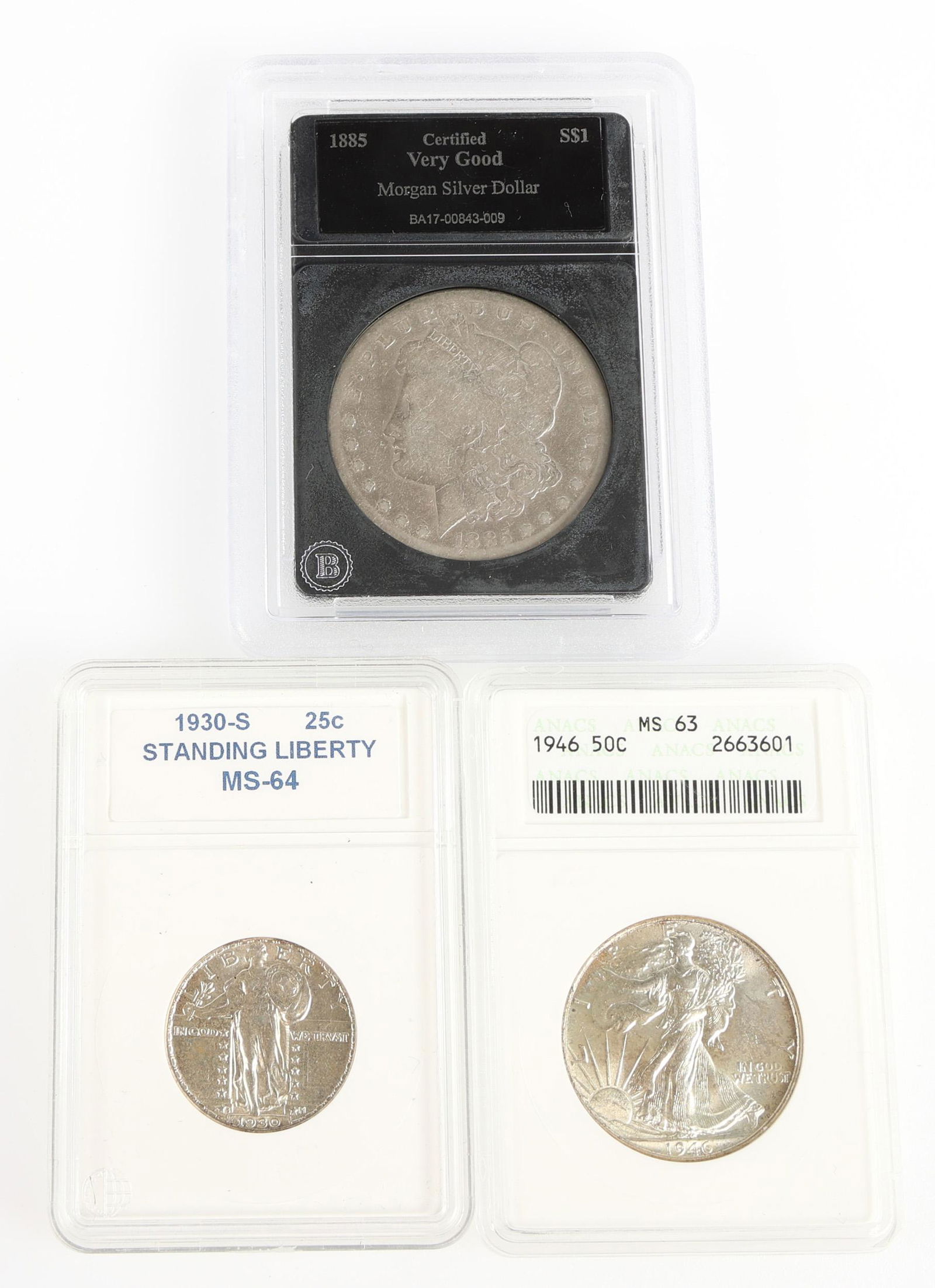US SILVER TYPE COINS - STANDING, WALKING, & MORGAN (1 of 2)