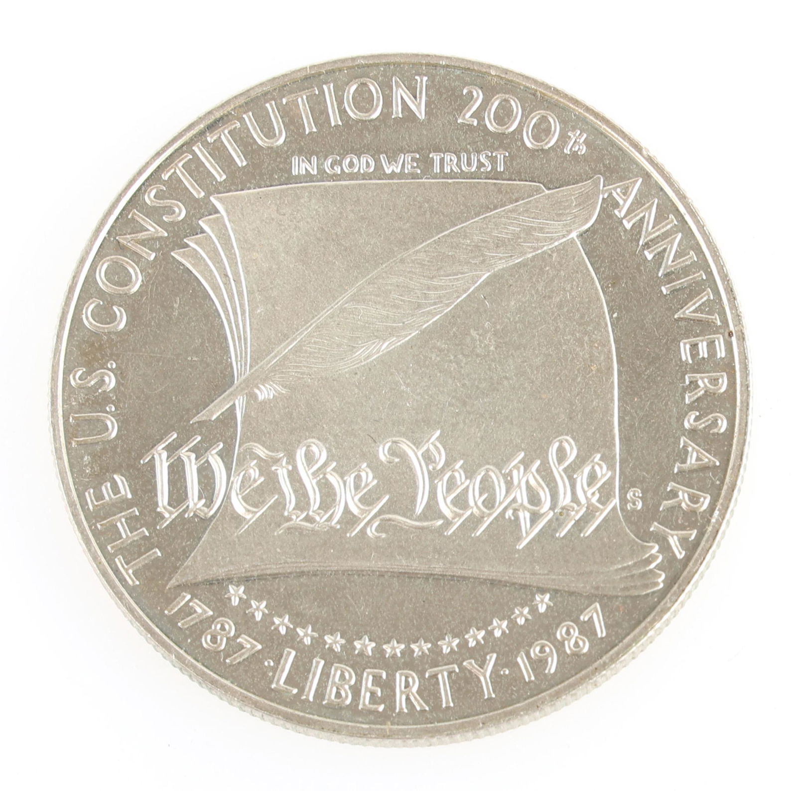 1987 US CONSTITUTION 200th ANNIVERSARY SILVER $1 COIN (1 of 2)