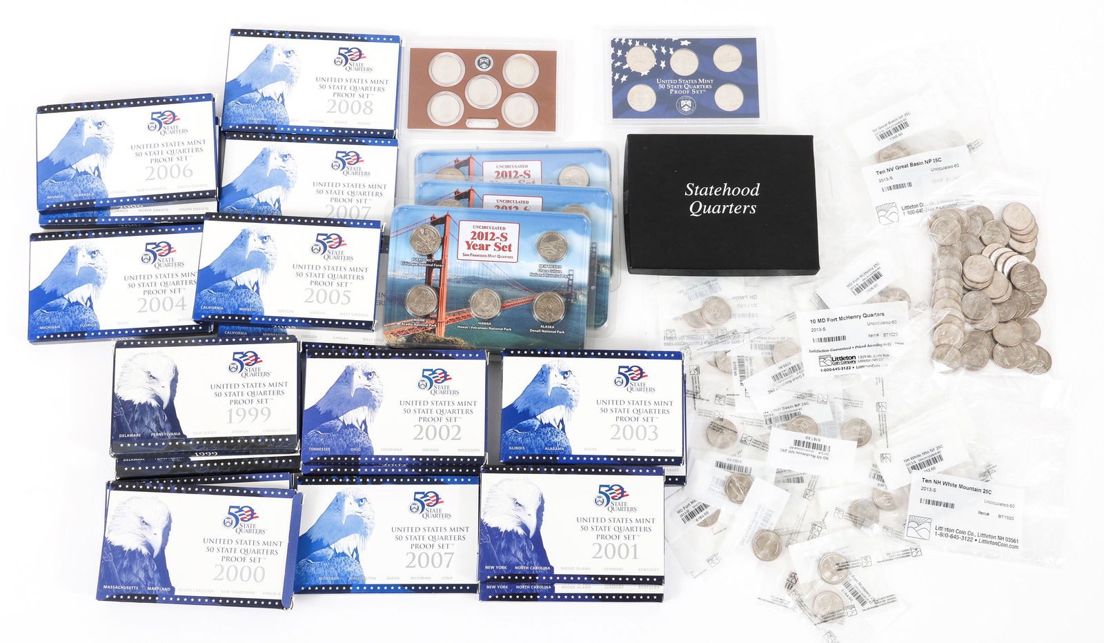 2000's US MINT STATE QUARTERS - PROOF & UNCIRCULATED (1 of 10)