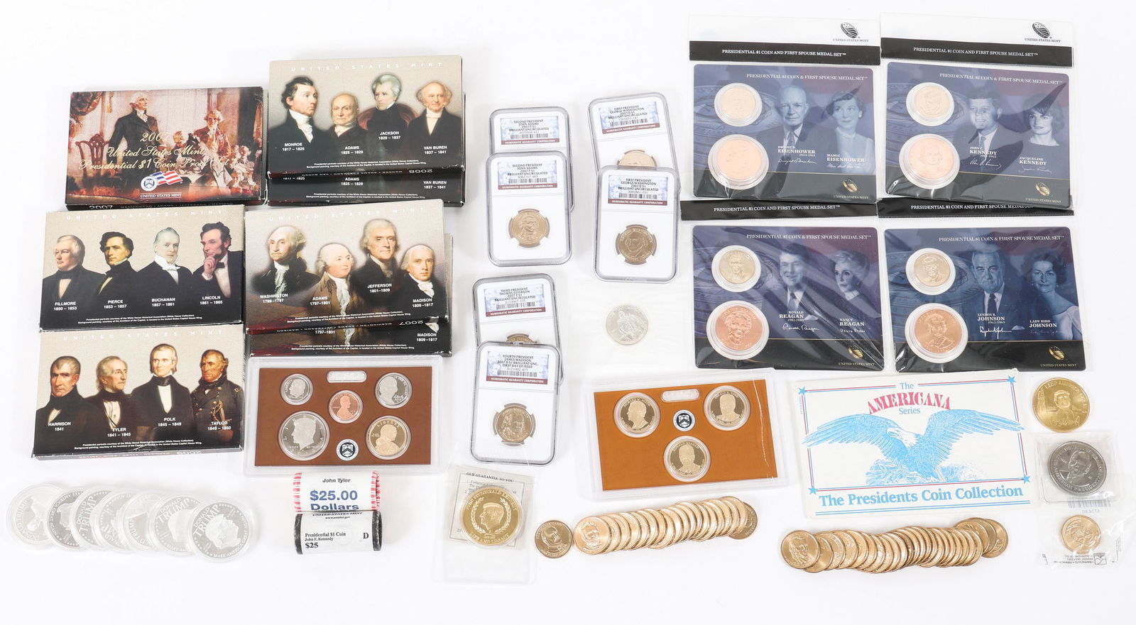 US MINT PRESIDENTIAL $1 COINS - ROLLS, SETS, & MORE (1 of 17)