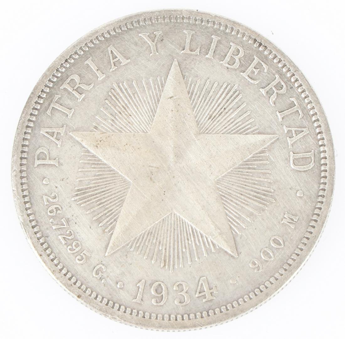 1934 CUBA 1 PESO .900 SILVER COIN (1 of 2)