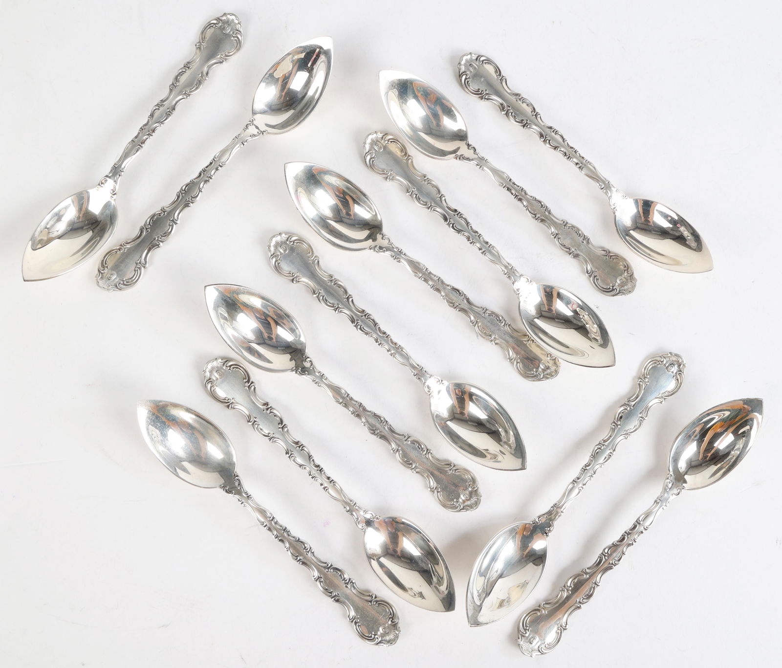 GORHAM STRASBOURG STERLING SILVER CITRUS SPOONS (1 of 3)