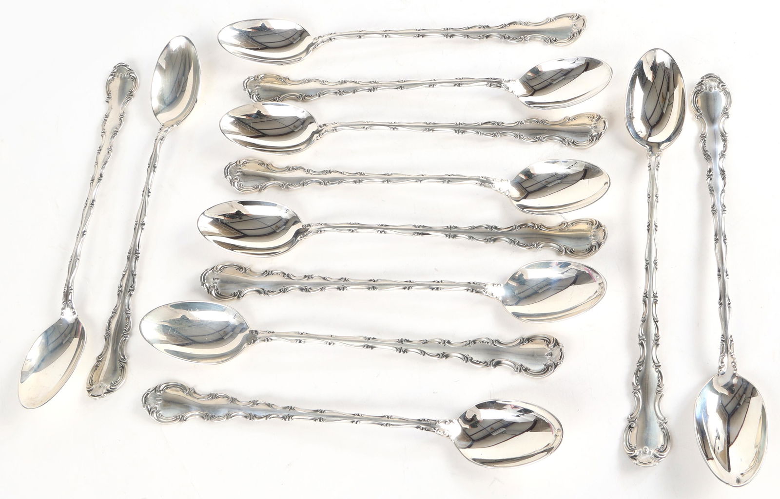 GORHAM STRASBOURG STERLING SILVER ICED TEA SPOONS (1 of 4)