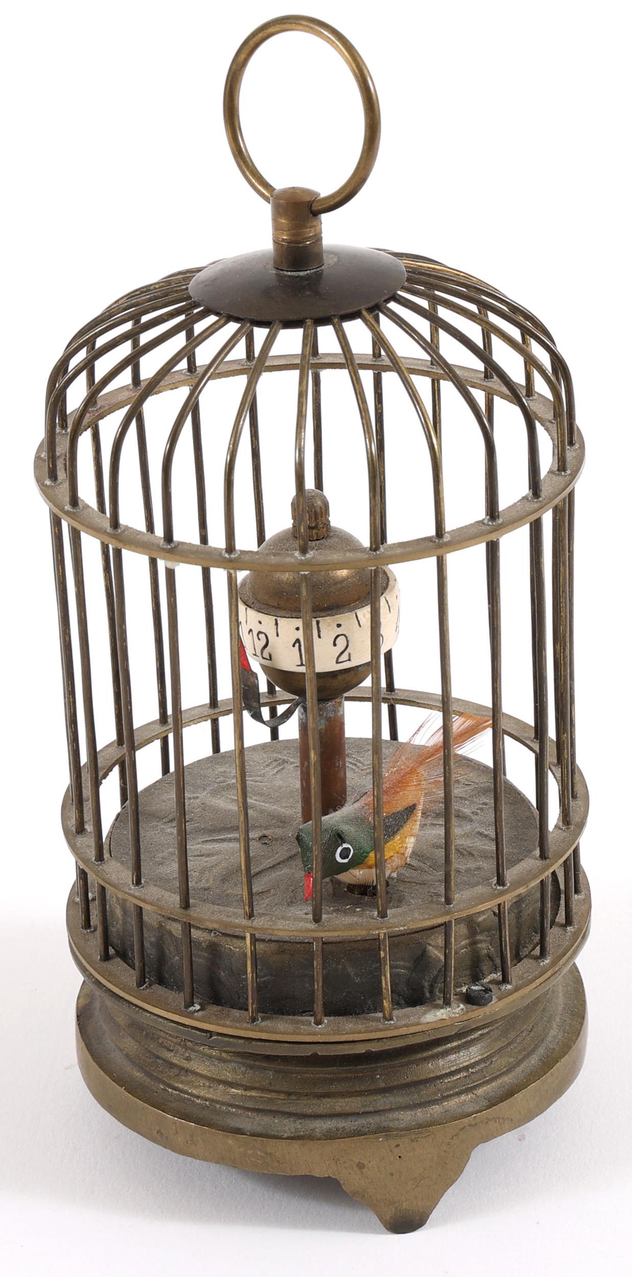 20TH C. BRASS BIRD IN CAGE AUTOMATON (1 of 5)