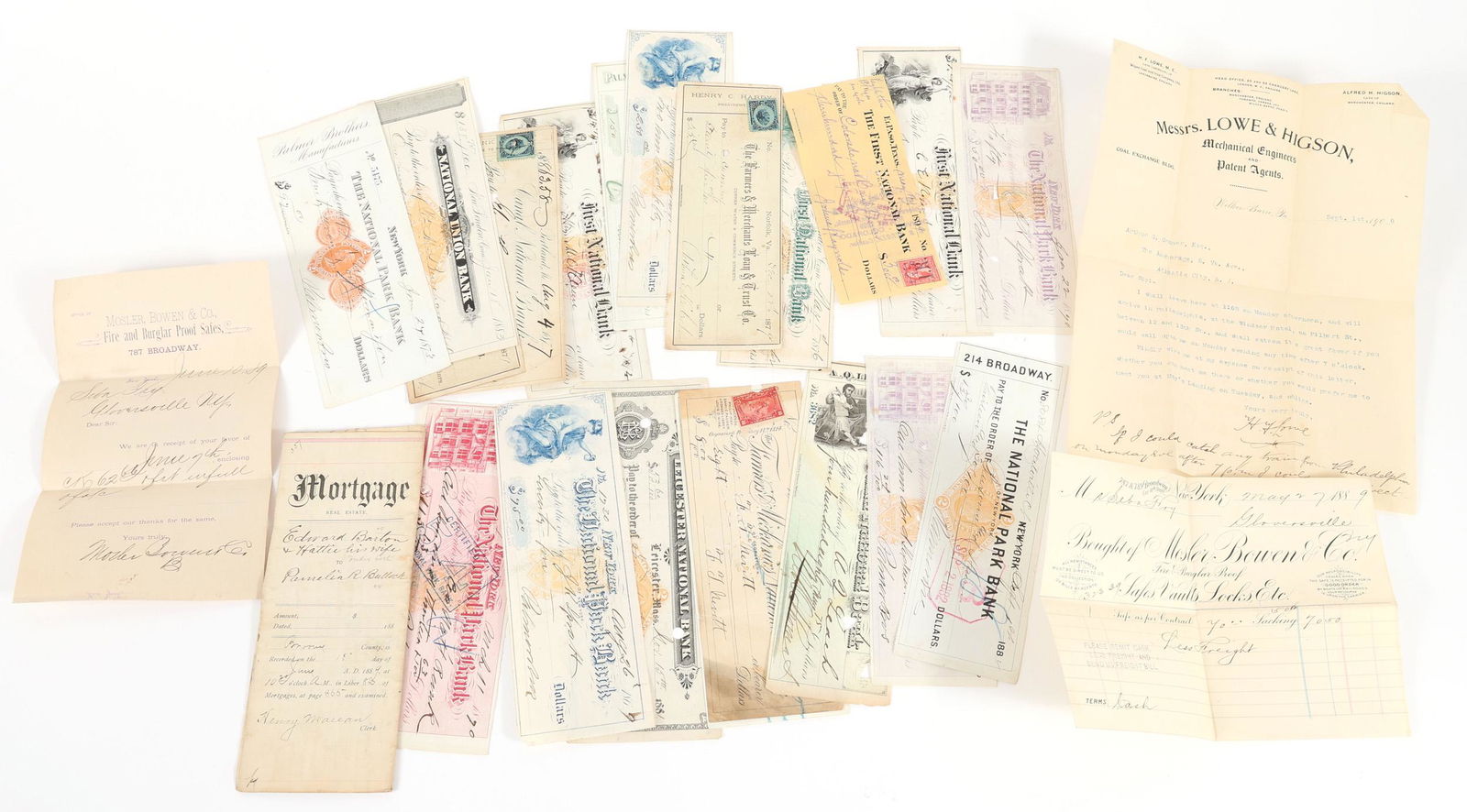 LATE 19TH EARLY 20TH C. CHECKS AND FINANCIAL DOCUMENTS (1 of 5)