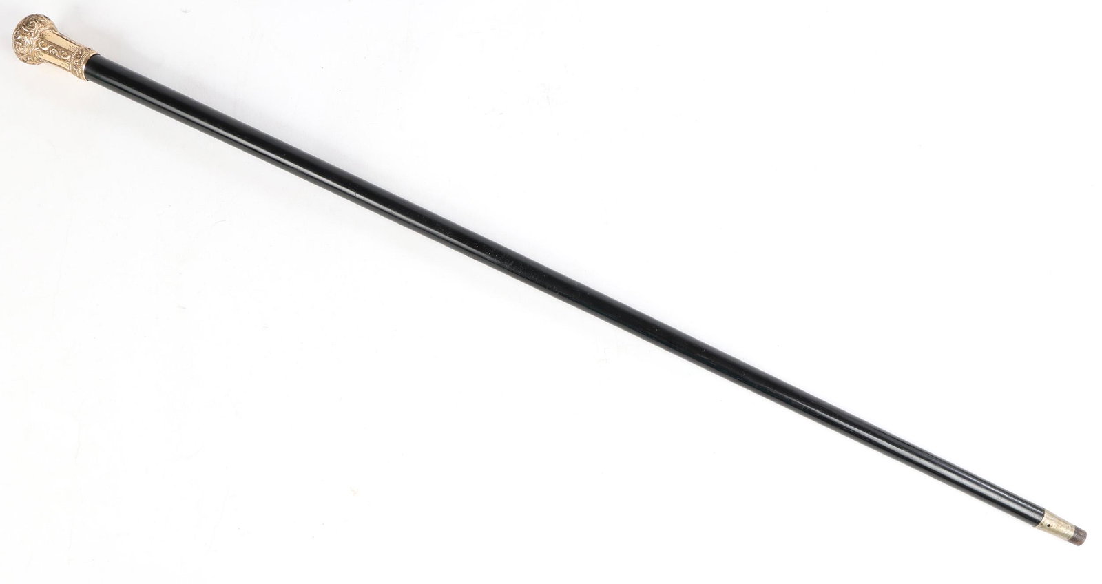 20TH C. PRESENTATION CANE WITH GOLD FILLED KNOB HANDLE (1 of 3)