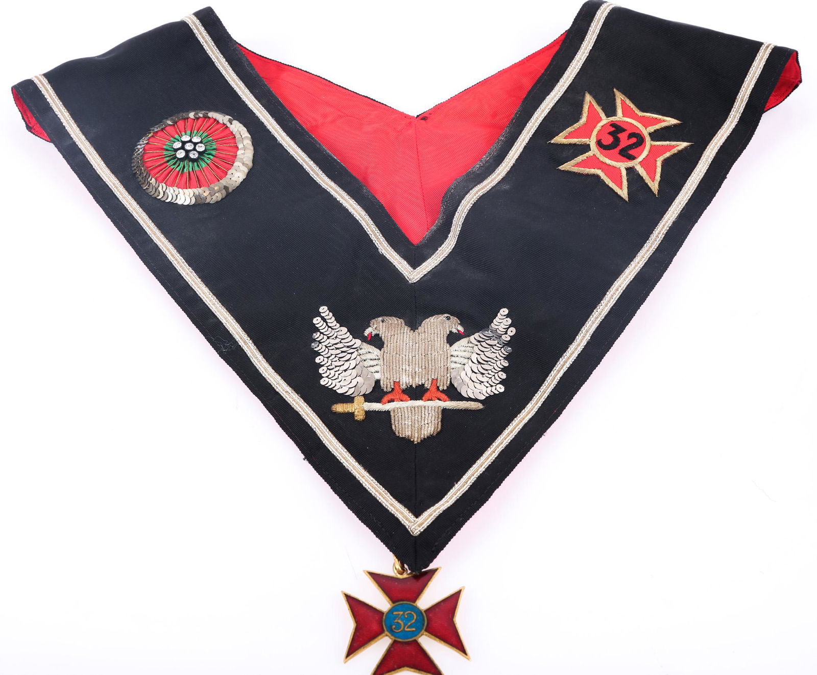 32nd DEGREE SCOTTISH RITE FREEMASON MASONIC COLLAR (1 of 5)