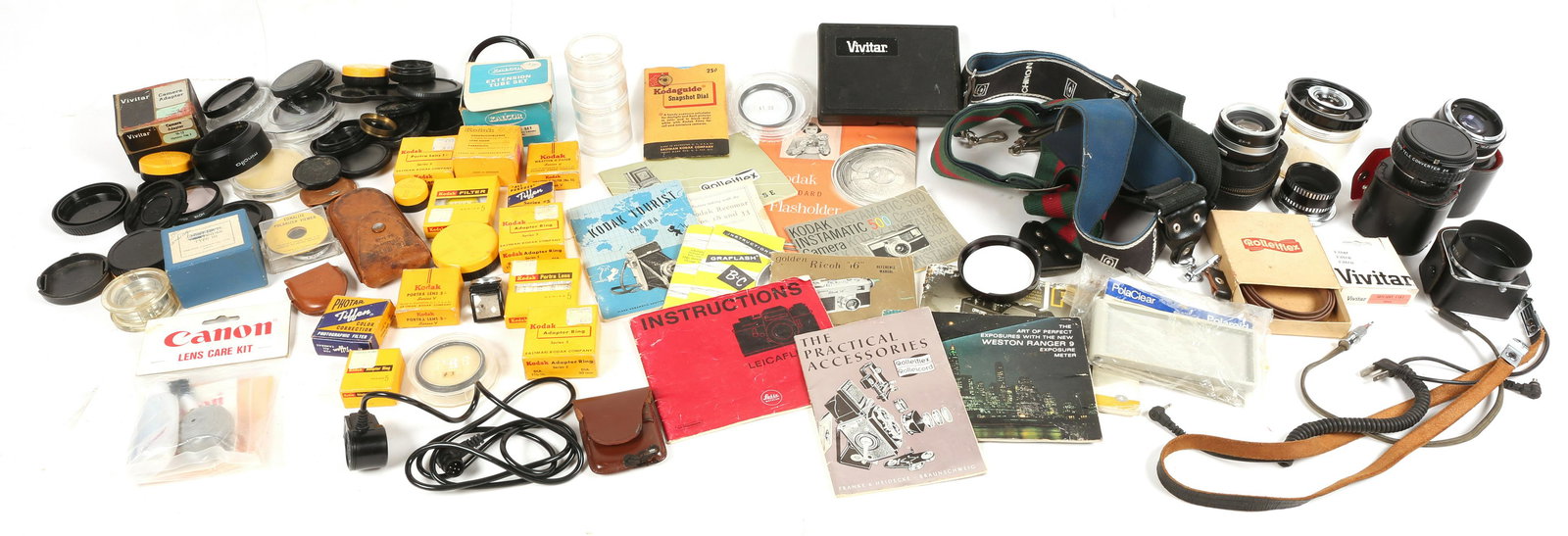 KODAK, VIVITAR CAMERA LENS FILTERS, LENS CAPS & ACCESS. (1 of 4)