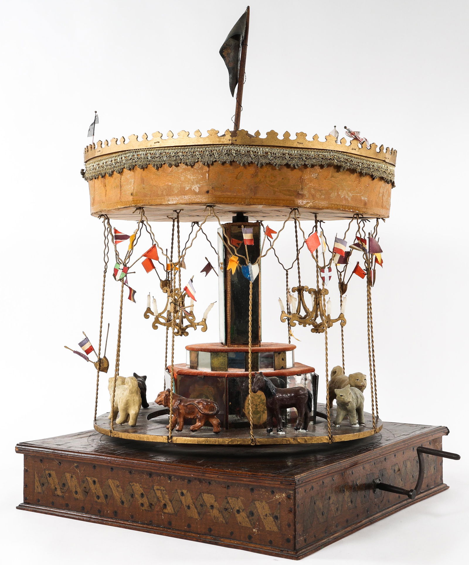 EARLY 20TH C. HAND CRANK CAROUSEL (1 of 14)