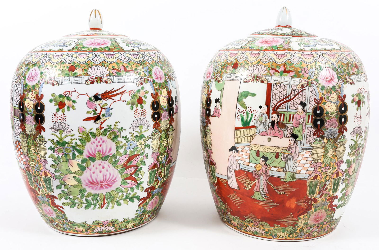CHINESE ROSE MEDALLION PORCELAIN GINGER JARS (1 of 12)