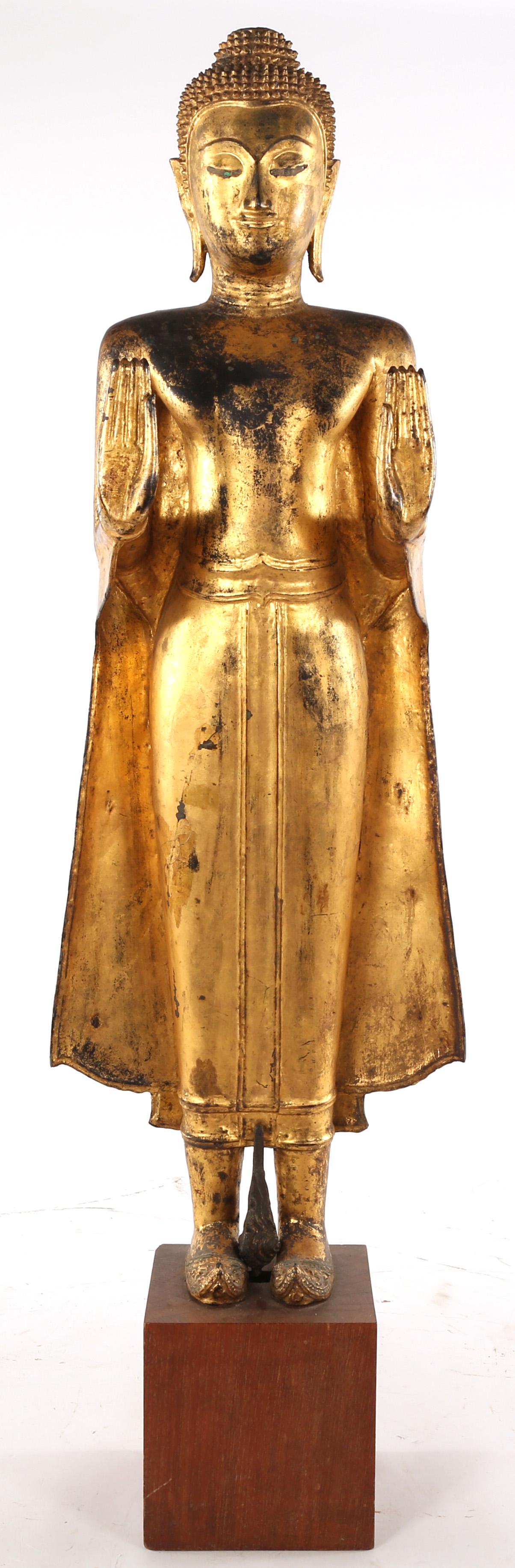 20TH C. THAI GILT BRONZE BUDDHA STATUE (1 of 9)