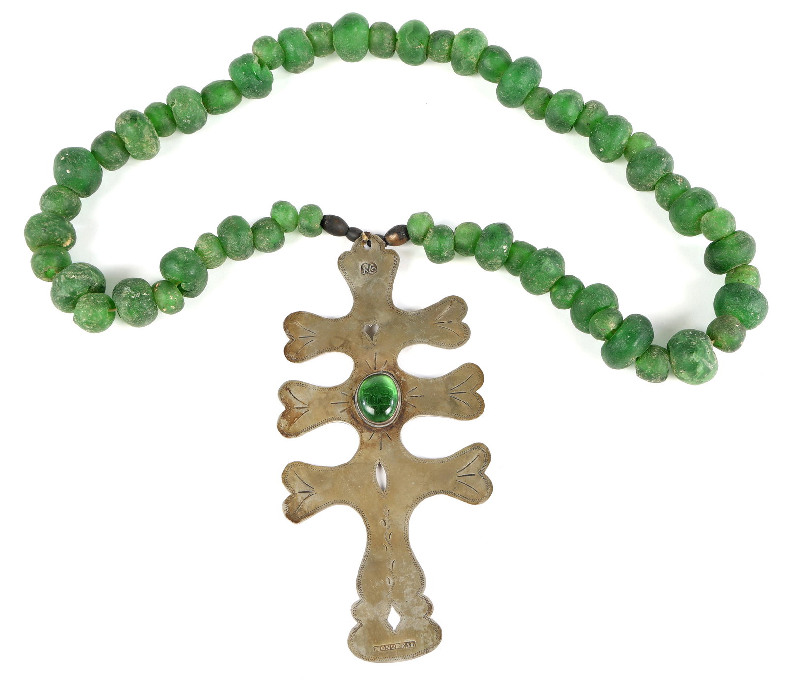 EARLY 20TH C. HUDSON BAY NATIVE AMERICAN MADE GORGET (1 of 3)