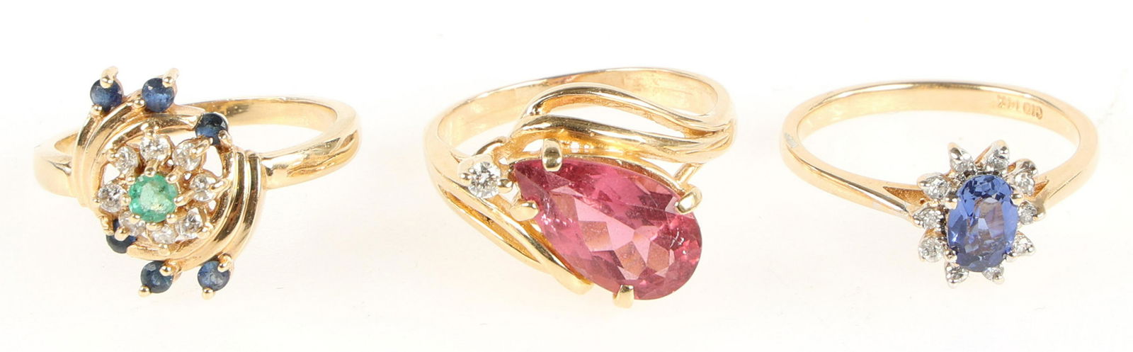 14K YELLOW GOLD SEMI-PRECIOUS STONE FASHION RINGS (1 of 4)