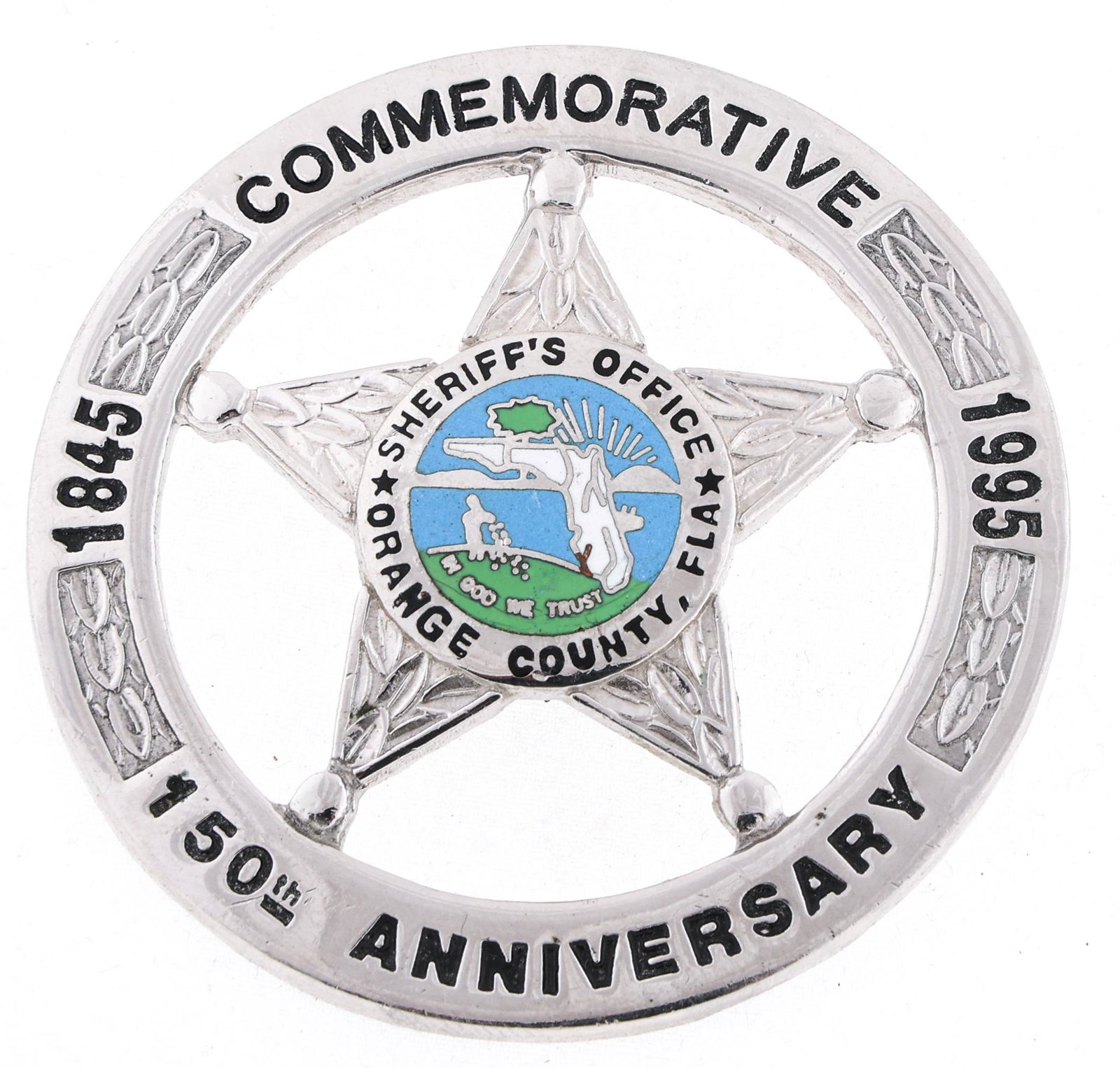 ORANGE COUNTY FL SHERIFF'S OFFICE COMMEMORATIVE BADGE (1 of 2)