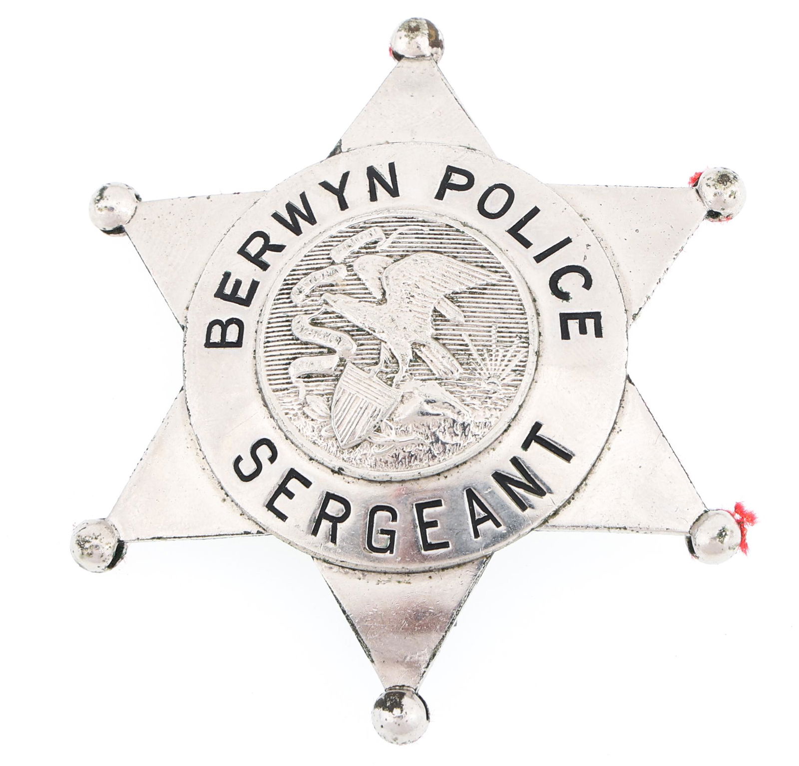 BERWYN ILLINOIS POLICE SERGEANT BADGE (1 of 2)