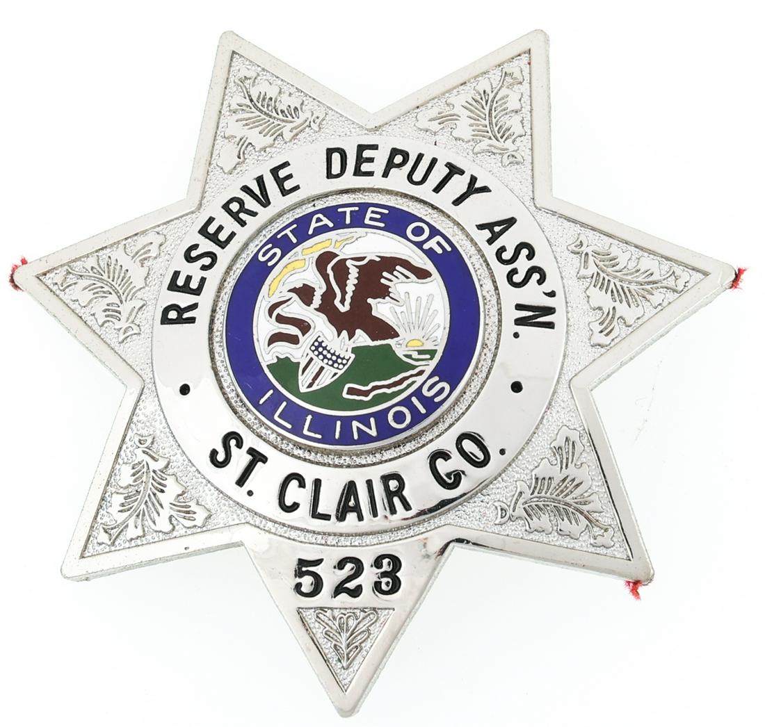 ST. CLAIR IL RESERVE DEPUTY ASSOCIATION BADGE NO. 523 (1 of 2)