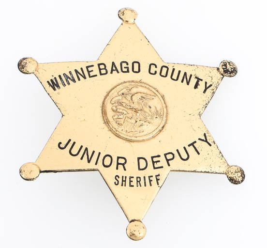 WINNEBAGO CO. ILLINOIS JUNIOR DEPUTY SHERIFF BADGE (39143) on May 28
