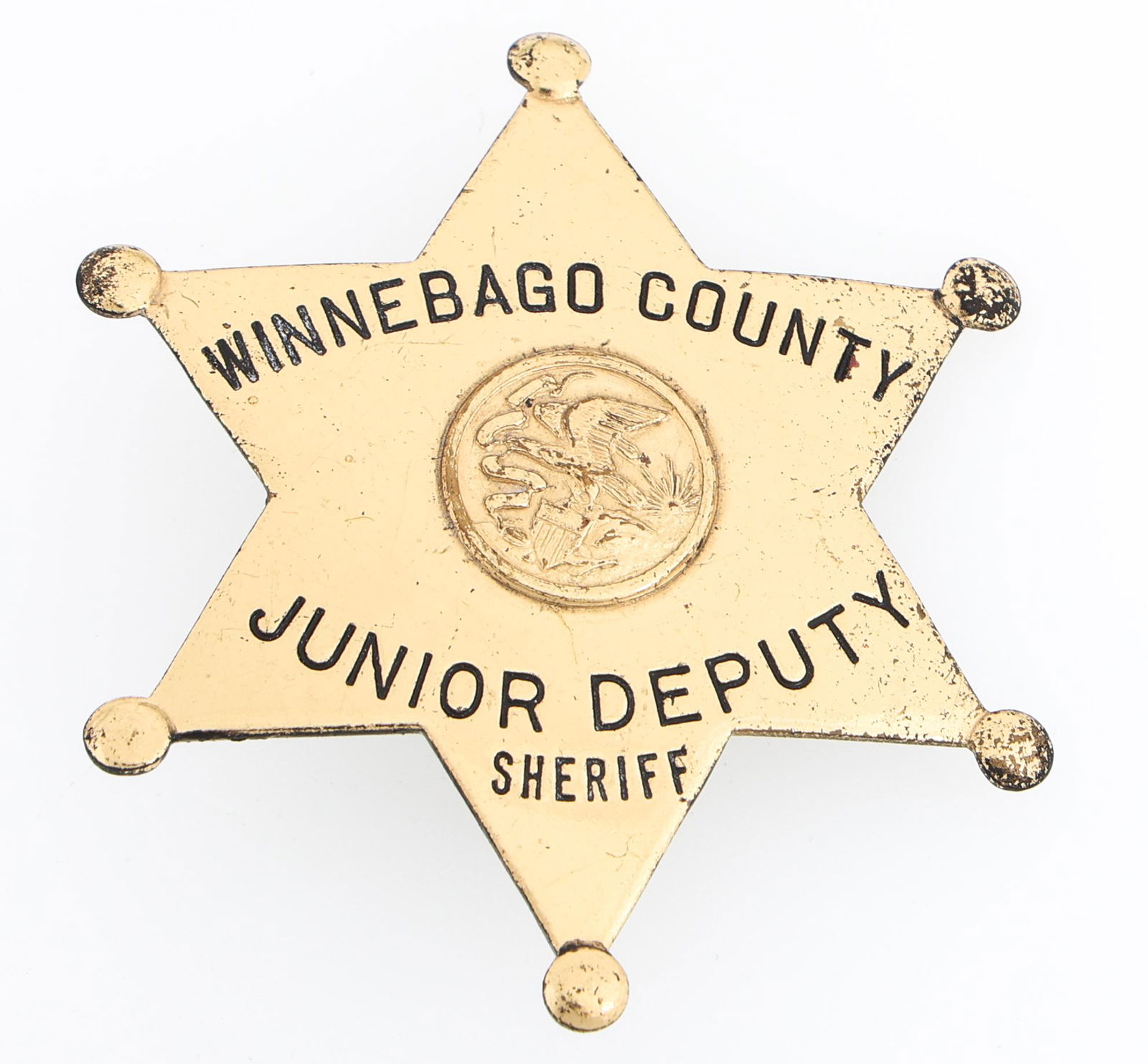 WINNEBAGO CO. ILLINOIS JUNIOR DEPUTY SHERIFF BADGE (39143) on May 28