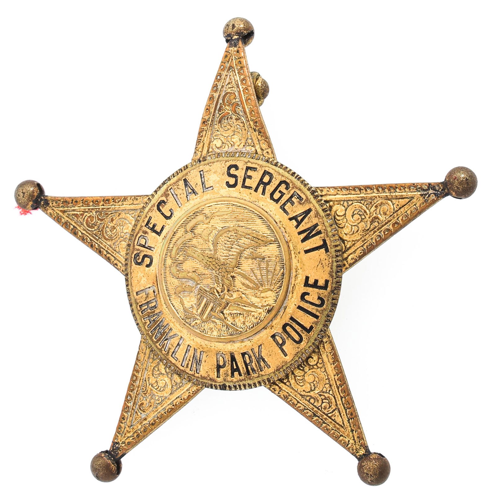 FRANKLIN PARK ILLINOIS POLICE SPECIAL SERGEANT BADGE (1 of 2)