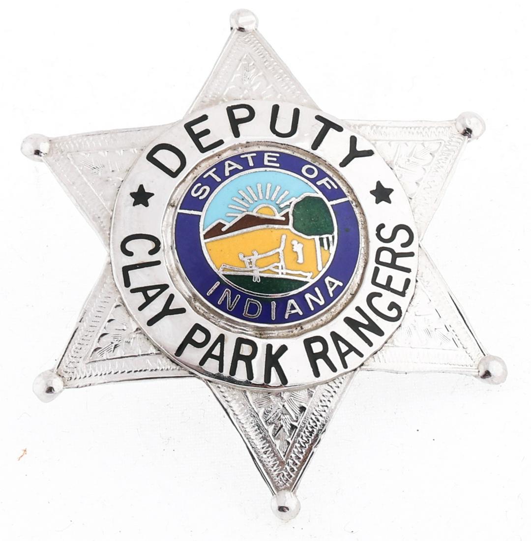 INDIANA CLAY PARK RANGERS DEPUTY BADGE (1 of 2)