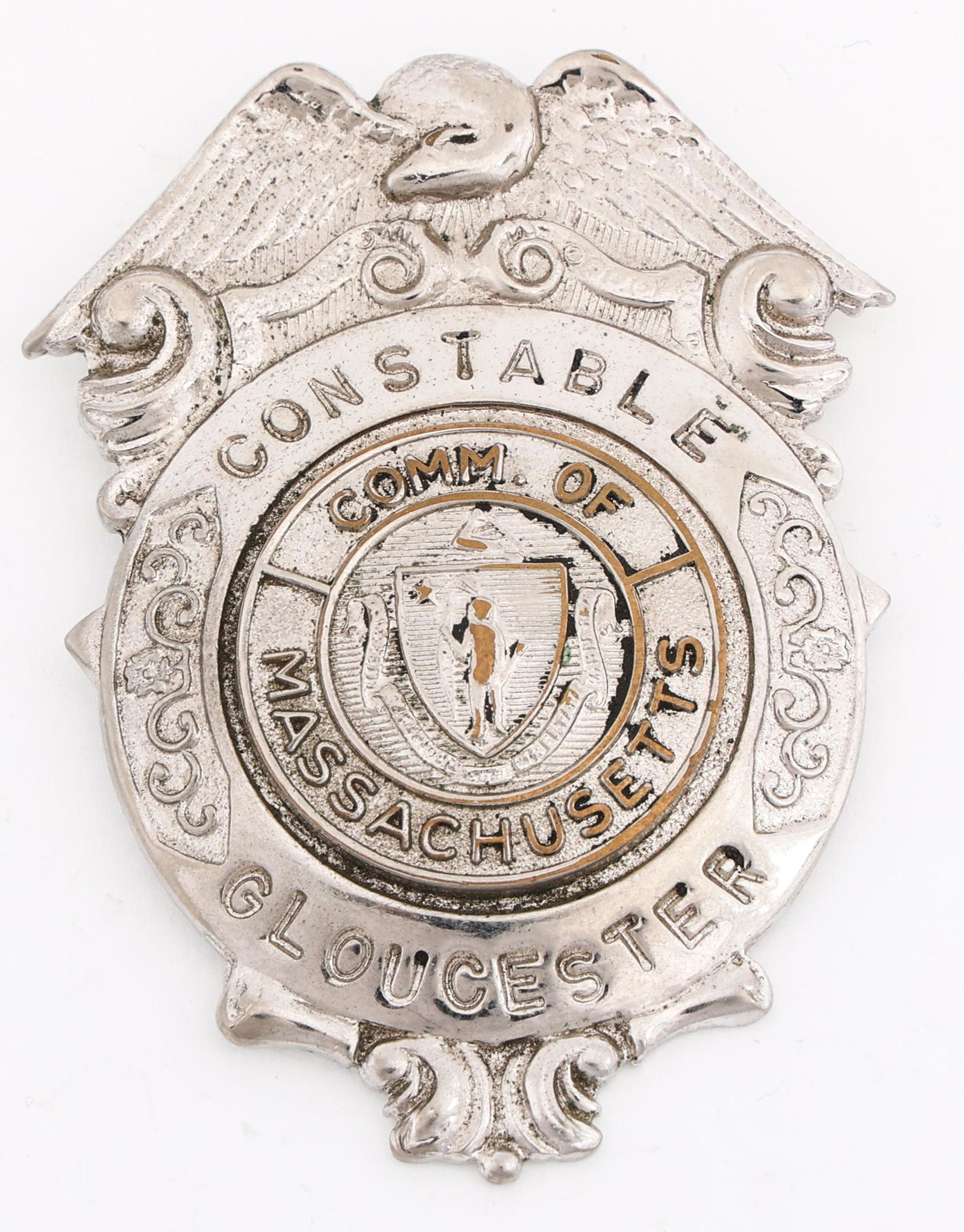 GLOUCESTER MASSACHUSETTS CONSTABLE BADGE (1 of 2)