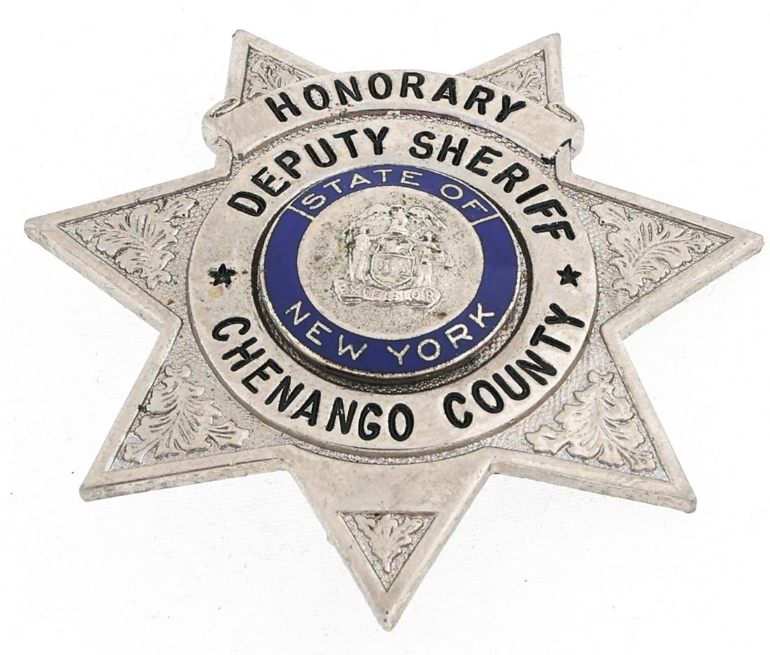 CHENANGO COUNTY NEW YORK HONORARY DEPUTY SHERIFF BADGE (1 of 2)