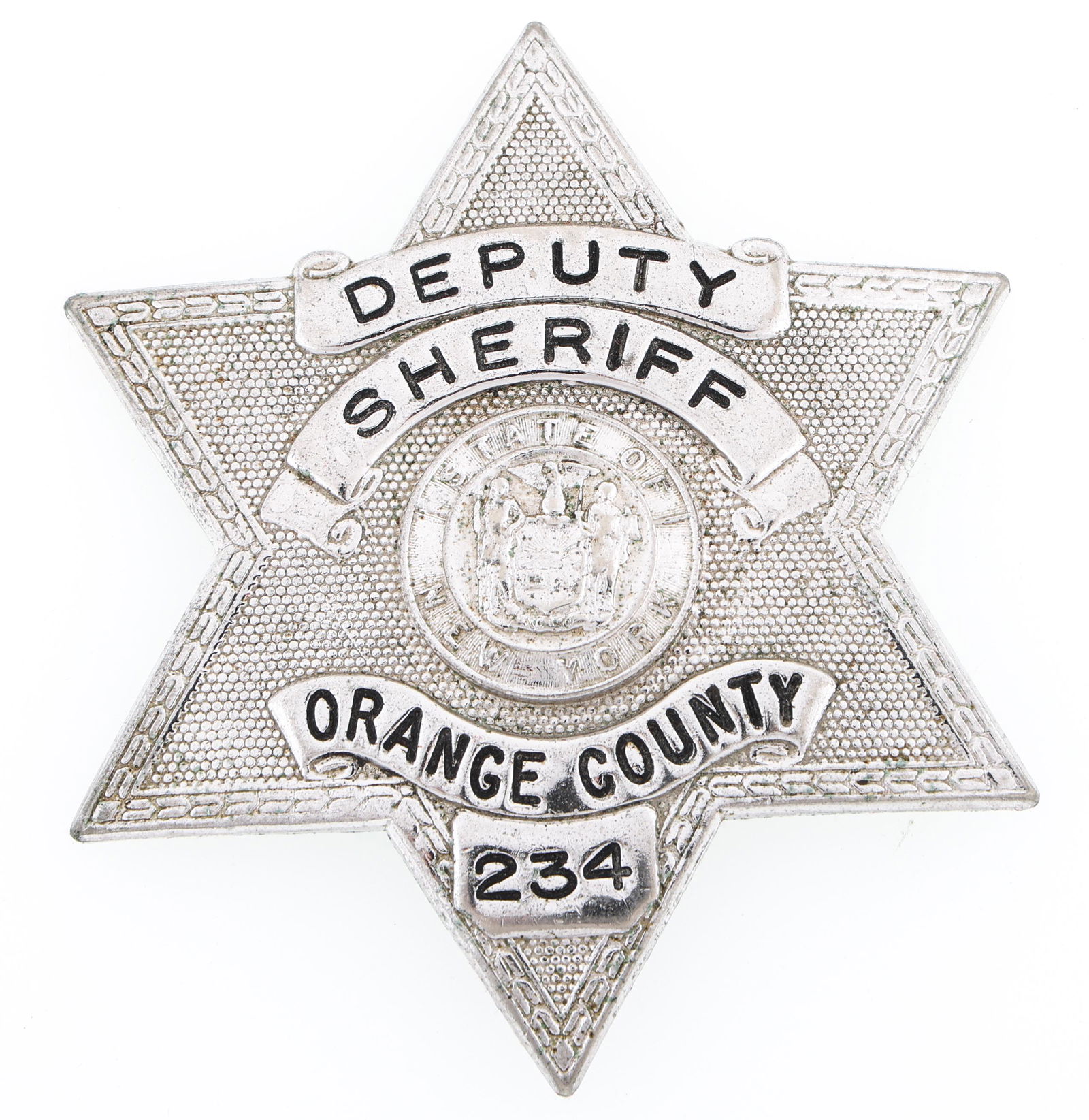 ORANGE COUNTY NEW YORK DEPUTY SHERIFF BADGE NO. 234 (1 of 2)