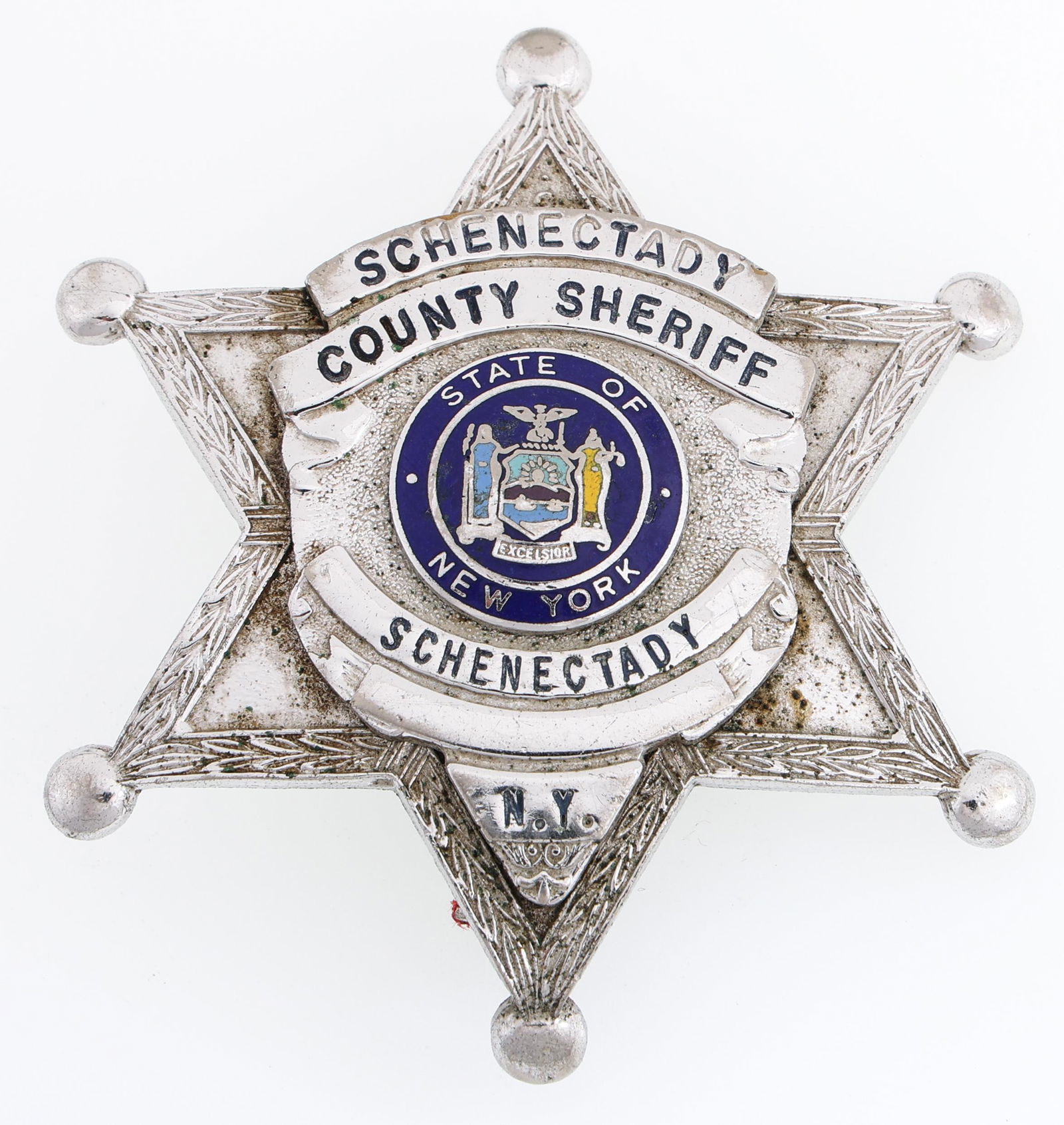 SCHENECTADY COUNTY NEW YORK SHERIFF BADGE (1 of 2)