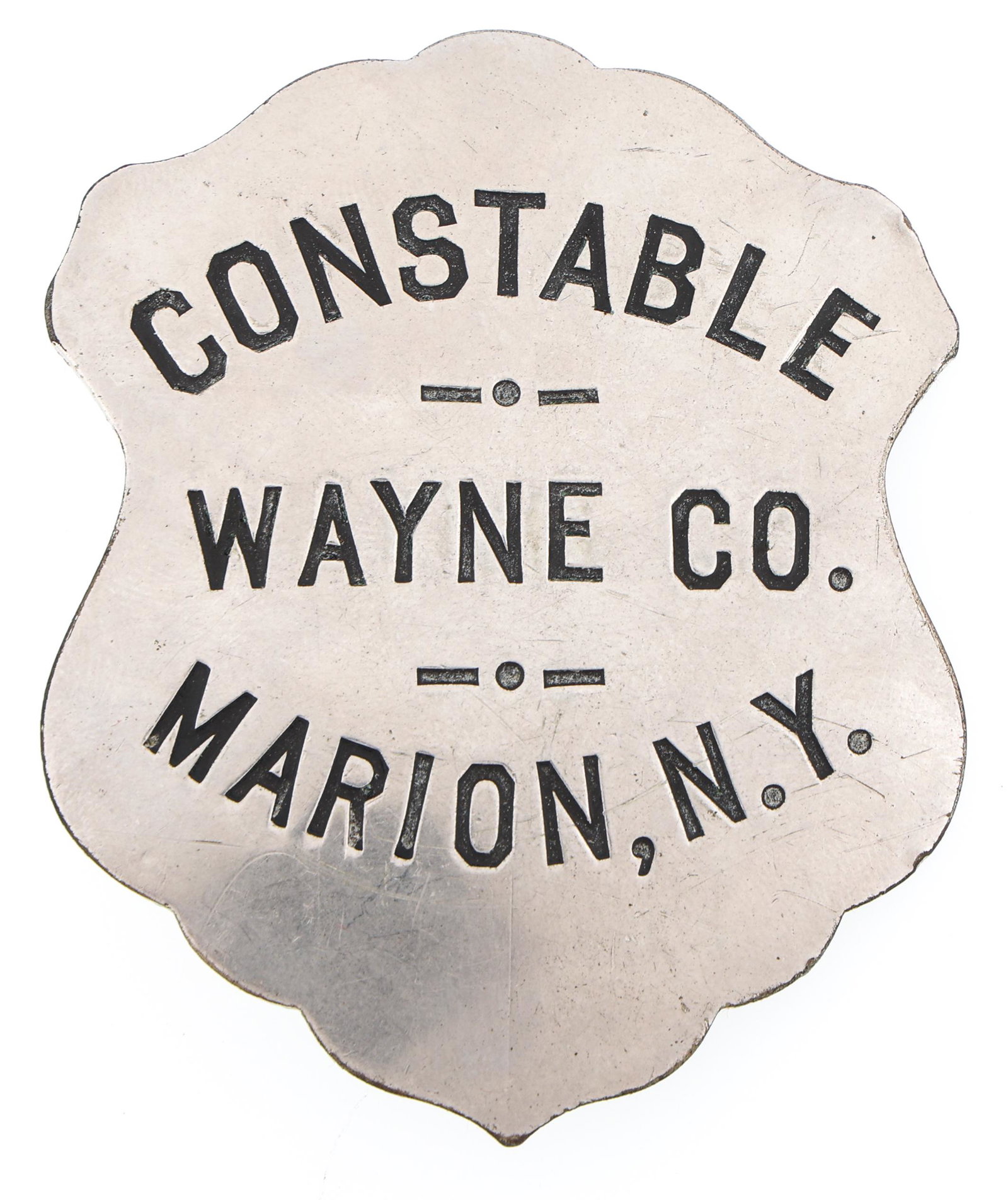 WAYNE COUNTY MARION NEW YORK CONSTABLE BADGE (1 of 2)