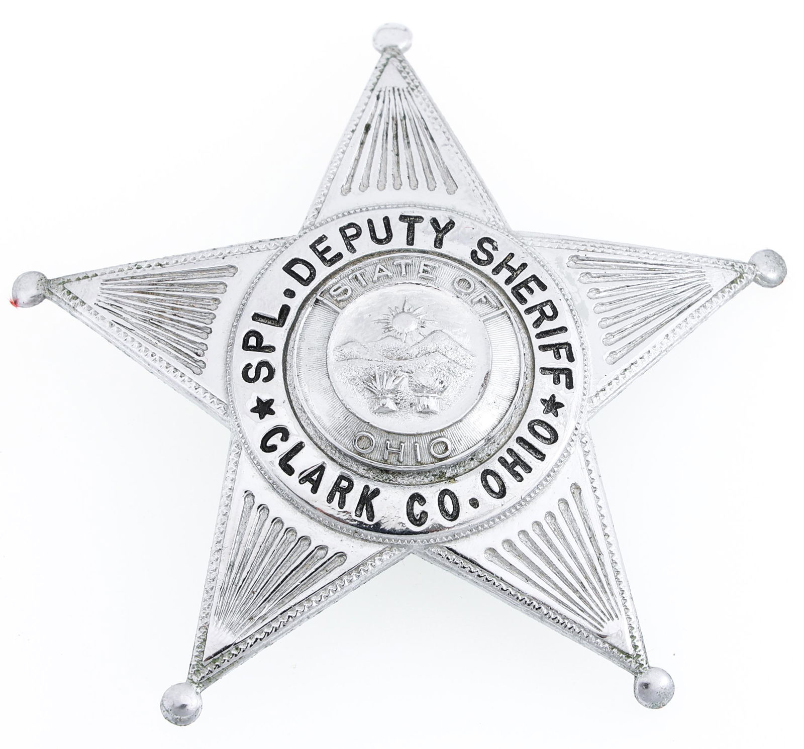 CLARK COUNTY OHIO SPECIAL DEPUTY SHERIFF BADGE (1 of 2)
