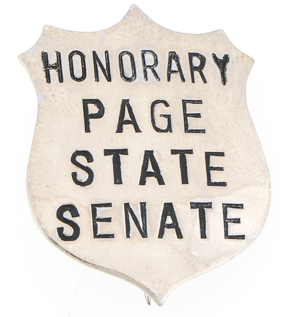 STATE SENATE HONORARY PAGE BADGE (1 of 2)
