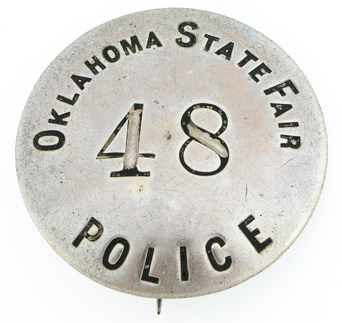 OKLAHOMA STATE FAIR POLICE BADGE NO. 48 (1 of 2)