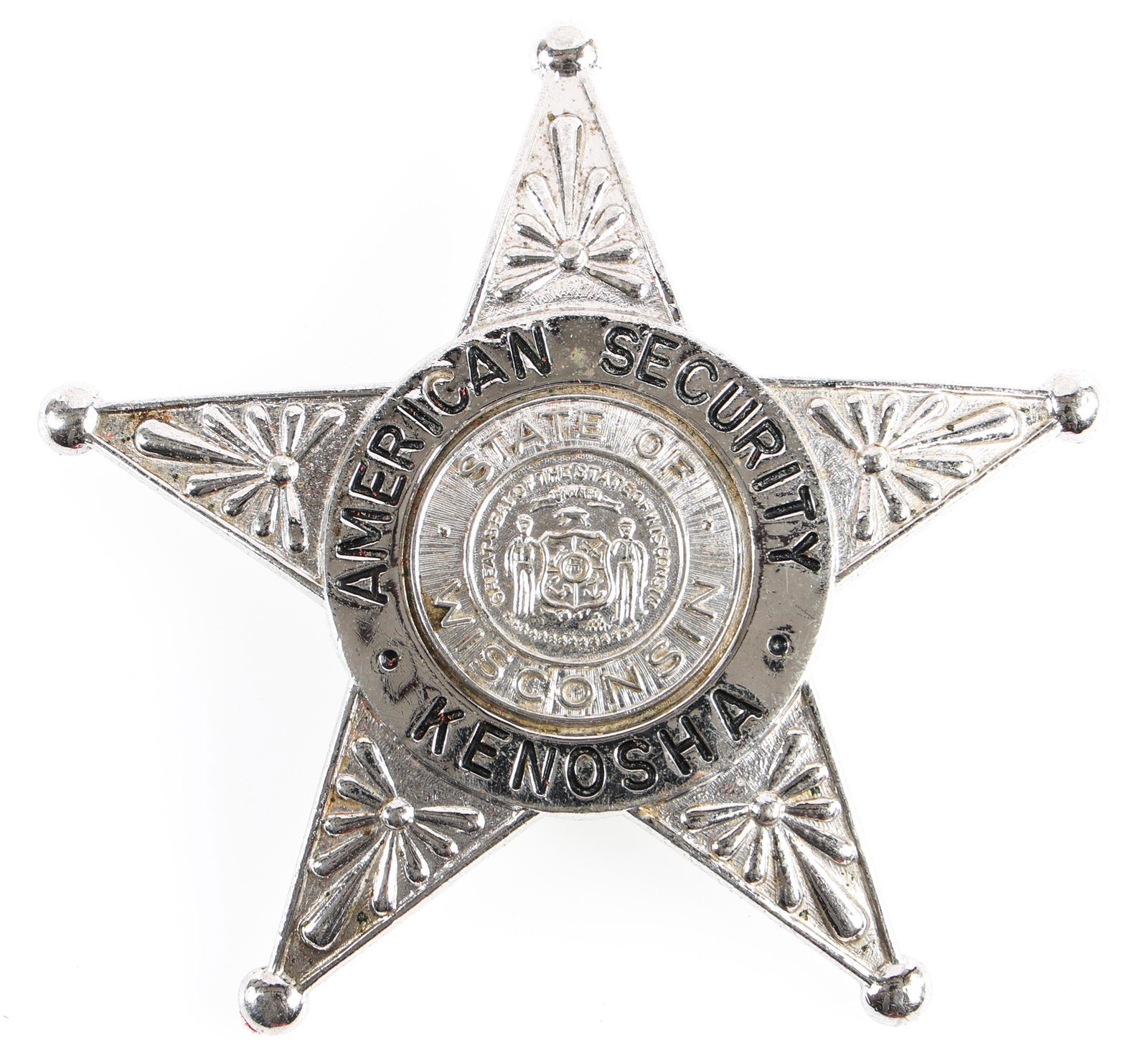 KENOSHA WISCONSIN AMERICAN SECURITY BADGE (1 of 2)