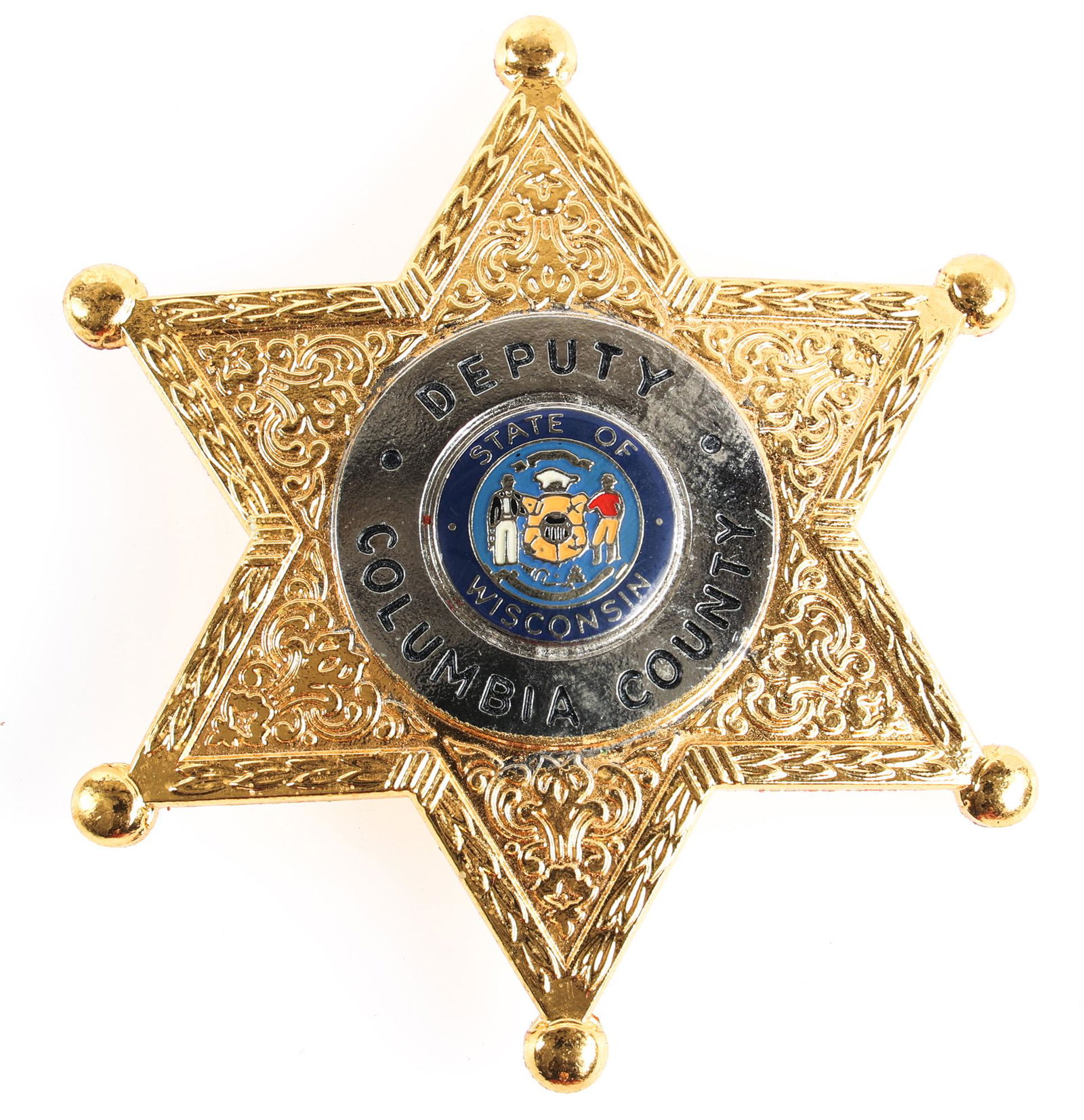 COLUMBIA COUNTY WISCONSIN DEPUTY BADGE (1 of 2)