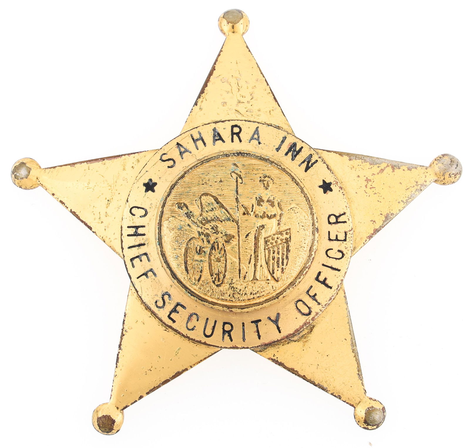 SAHARA INN CHIEF SECURITY OFFICER BADGE (1 of 2)