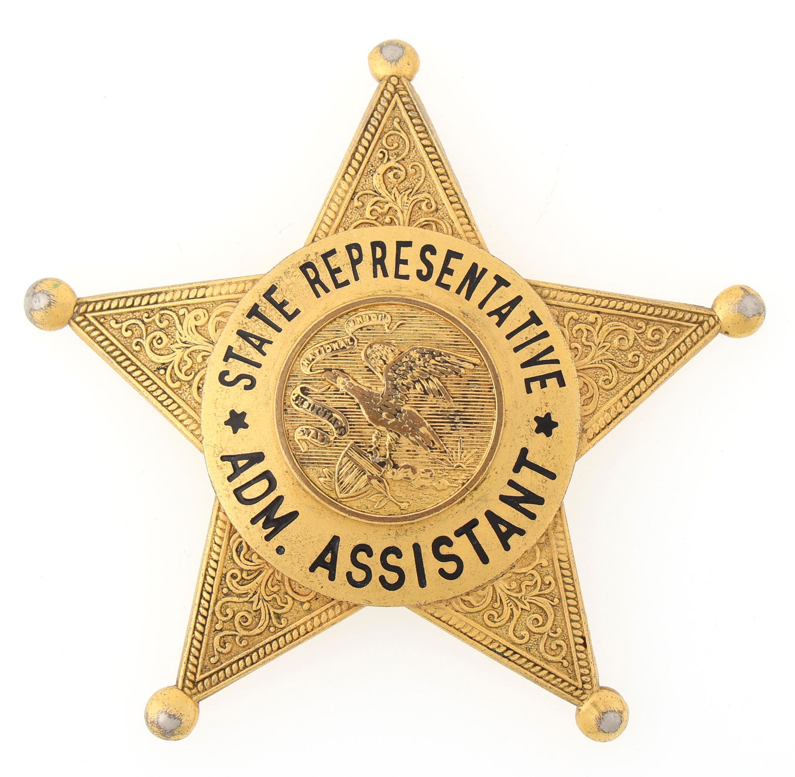 ILLINOIS STATE REPRESENTATIVE ADM. ASSISTANT BADGE (1 of 2)