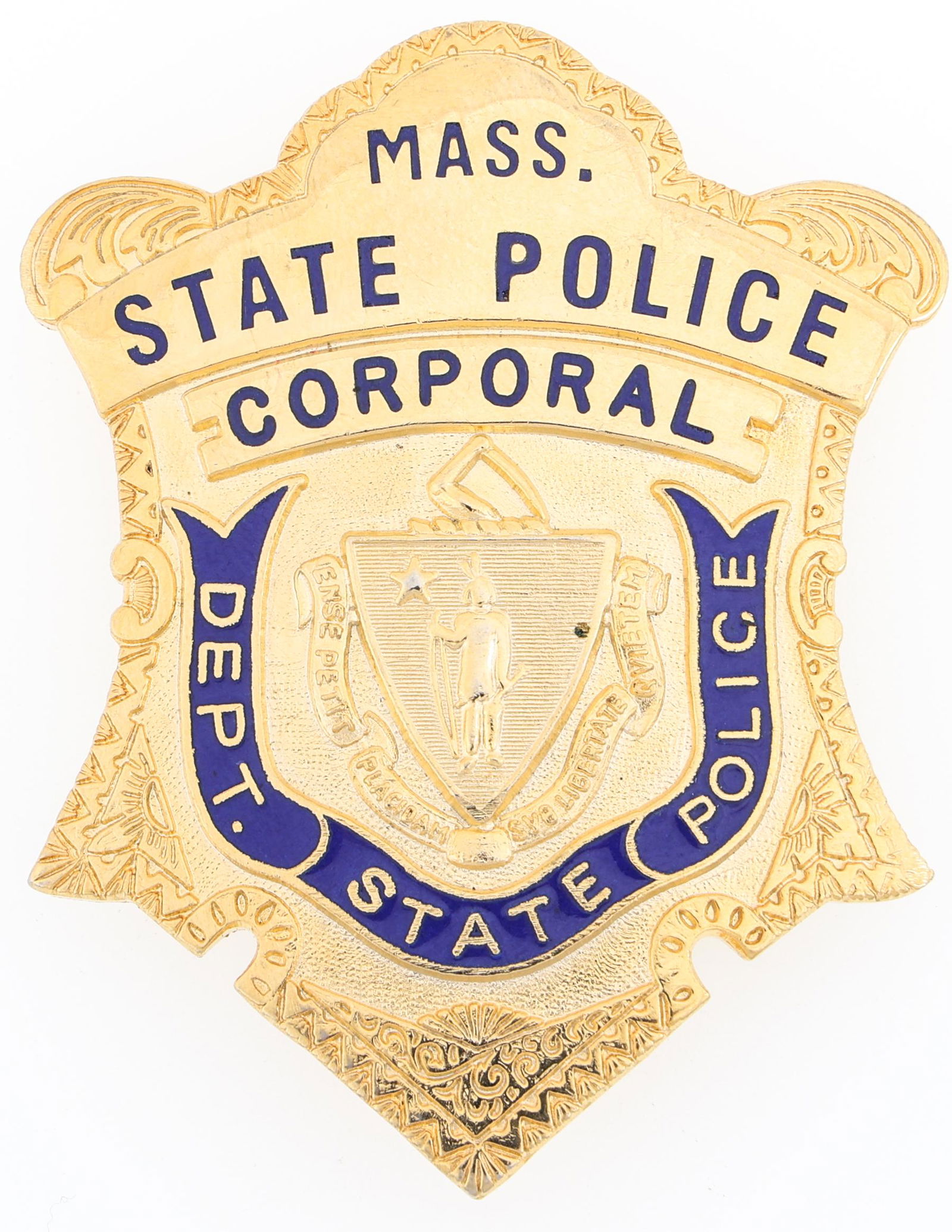 MASSACHUSETTS STATE POLICE CORPORAL BADGE (1 of 2)