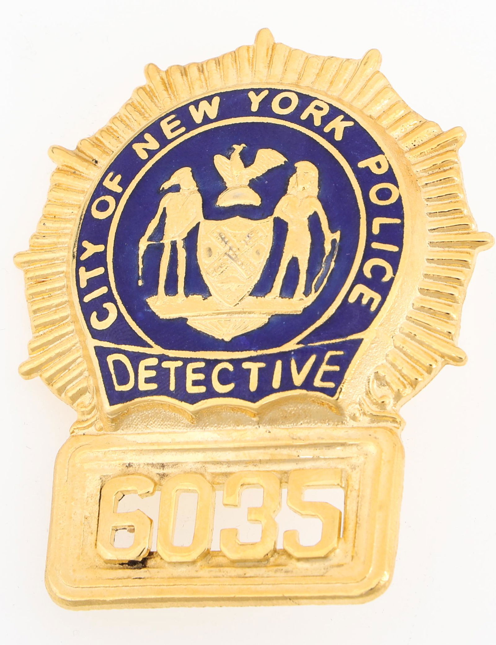 アンティーク　バッジ　Detective Badge FACTION 607 New York City Police Detective Badge No. 6035