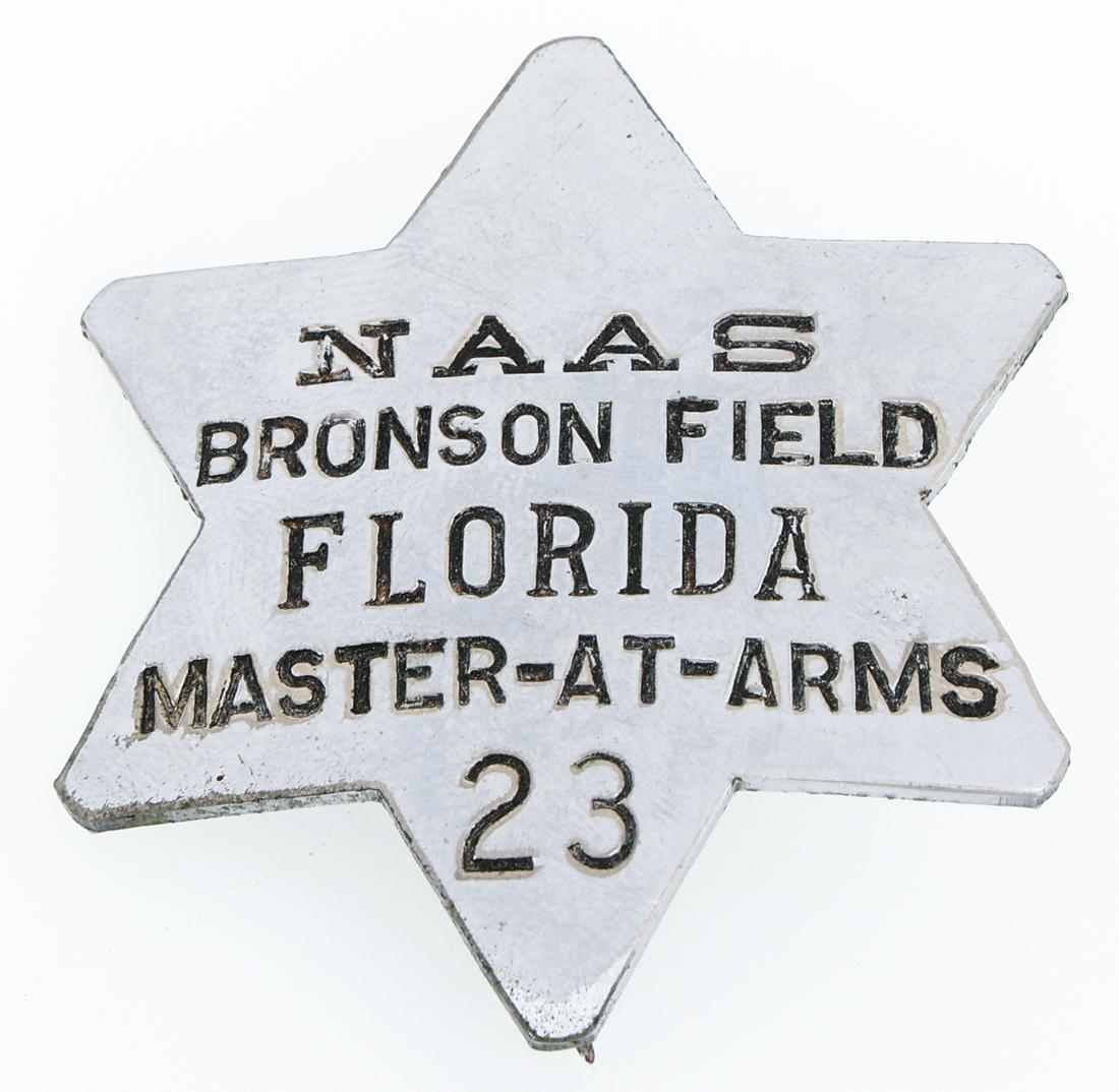 NAAS BRONSON FIELD FLORIDA MASTER-AT-ARMS BADGE NO. 23 (1 of 2)